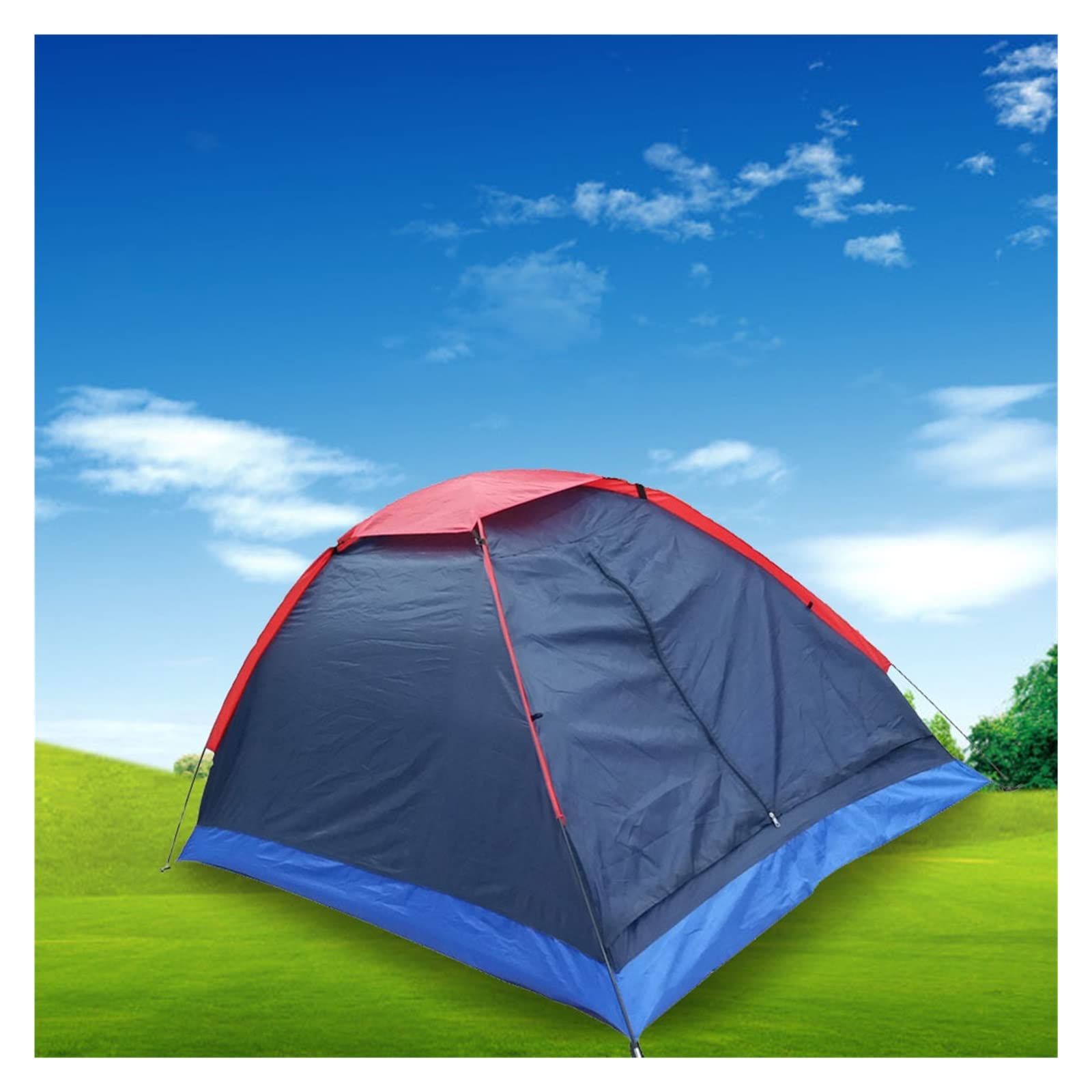 2-Person Lightweight Waterproof Camping Tent - Portable Outdoor Backpacking Tent with Carry Bag for Hiking, Beach, Picnic & Travel Adventures
