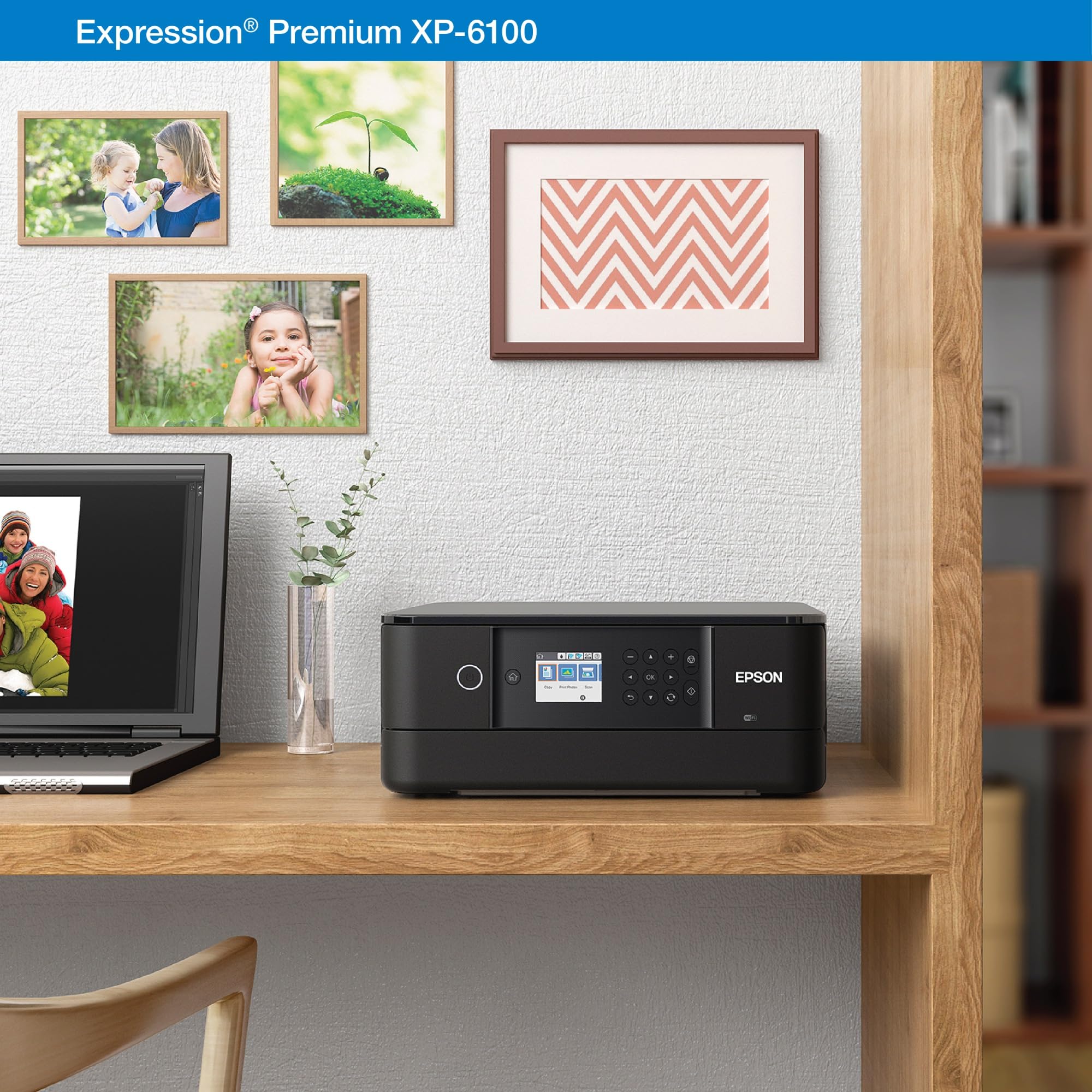 Epson Expression Premium XP-6100 Wireless All-in-One Color Photo Printer with Scanner, Copier & Fax - High Quality Printing for Home Office, Photography & Small Business Use