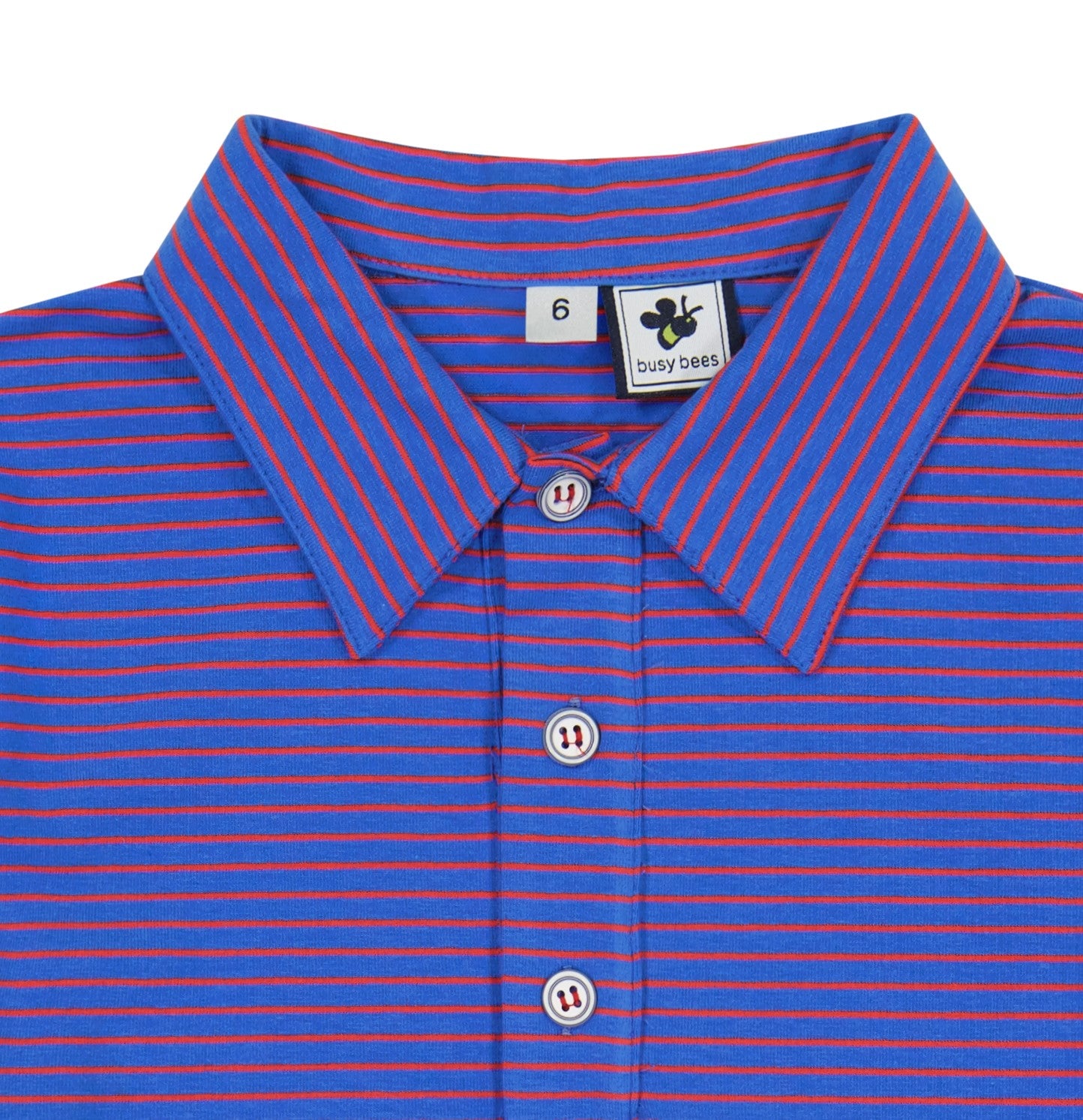 Boys Short Sleeve Polo Shirt - Royal Coral Ministripe Design - Comfortable Cotton Blend for Kids - Perfect for School, Playdates & Summer Outings