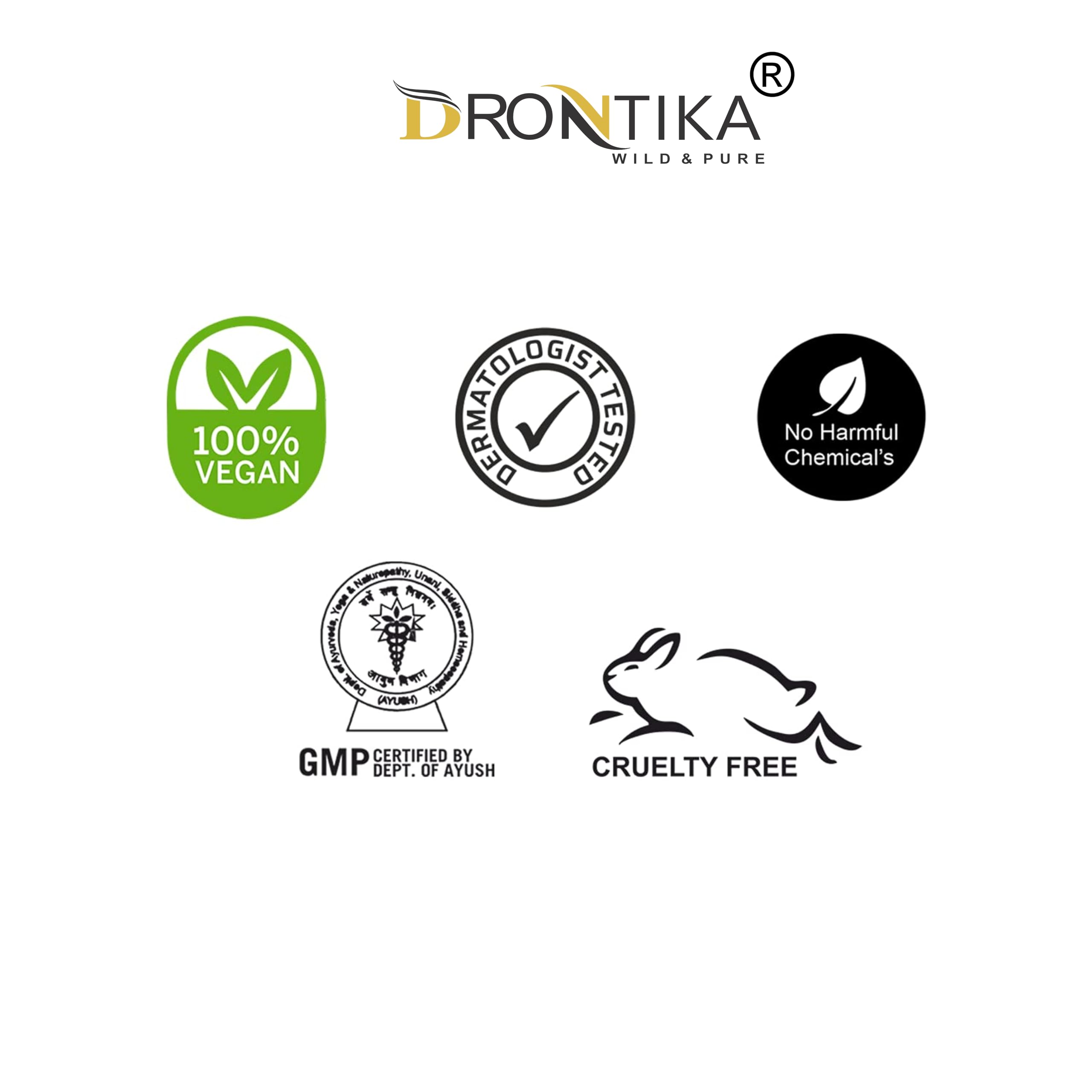 Drontika Hair Serum for Women & Men - Walnut Oil Infused Hair Treatment for Instant Shine & Smoothness | Frizz Control Serum for Dry & Wet Hair | Soft & Silky Touch | 100ml | Perfect for Daily Styling & Heat Protection