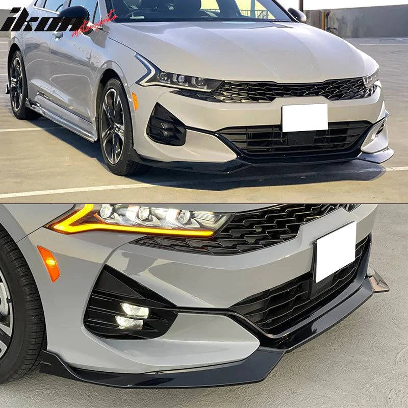 ADRO Front Bumper Lip for 2021-2024 Kia K5 GT Line - PP Material, Aggressive Style, Easy Installation - Perfect for Car Enthusiasts & Street Racing Upgrades