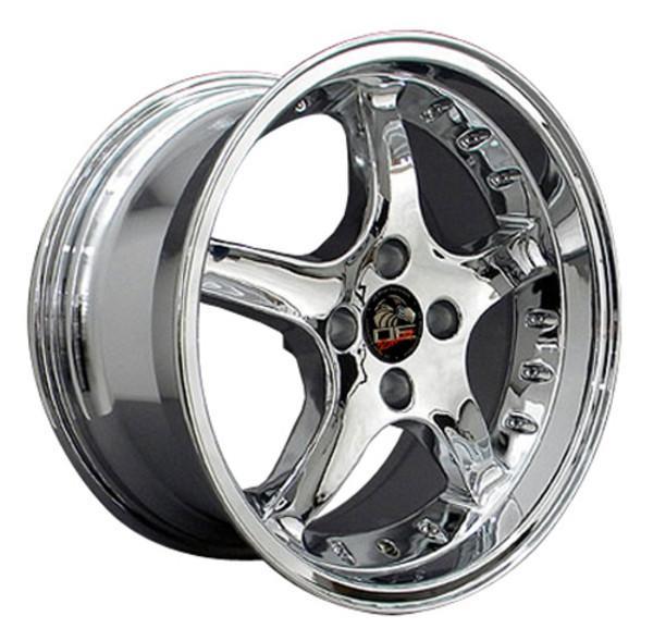 17 Inch Chrome Replacement Wheel for Ford Mustang 1979-1993 | OEM Style Rim 8181873 | Perfect for Classic Car Restoration & Show Events