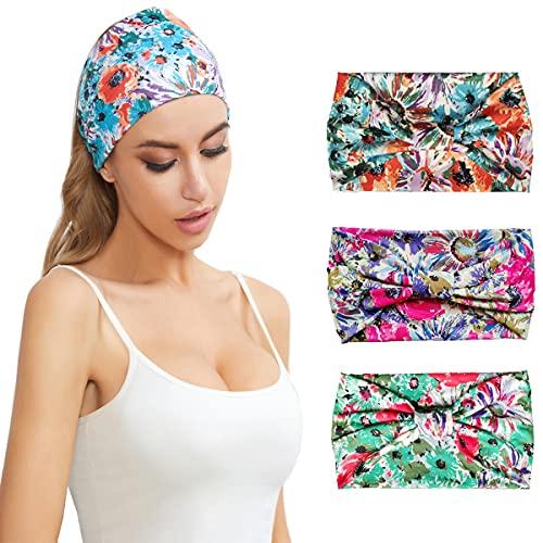 Non-Slip Yoga Headbands for Women - 5 Pack Stretchy Hair Accessories for Workouts, Running & Fitness - Cute & Comfortable Head Wraps for Active Lifestyles