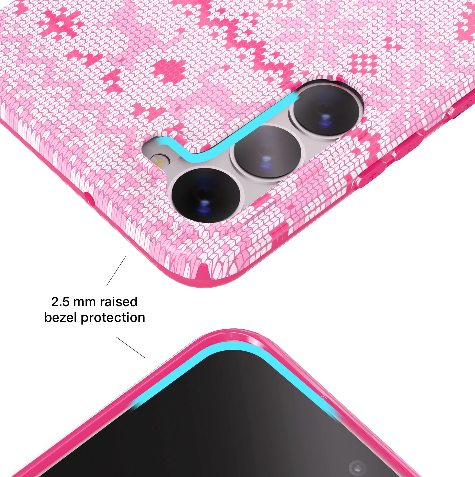 Bubble Gum Sweater Pattern Samsung Phone Case - Trendy Cute Protective Cover for Galaxy S23/S22/S21/S20 - Perfect for Casual Outings & Selfies