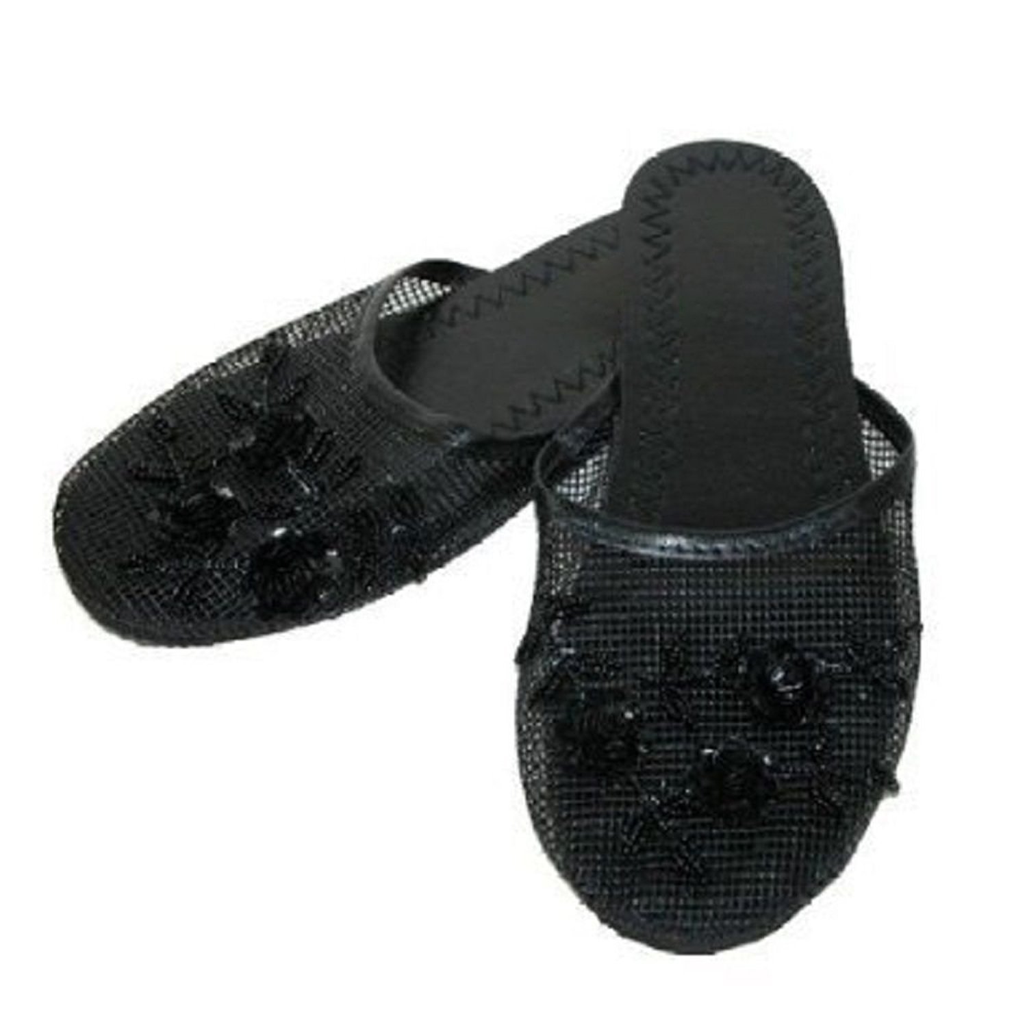 Women's Mesh Slippers with Sequin - 15 Stylish Colors for Comfort & Fashion | Perfect for Home, Spa, and Indoor Wear