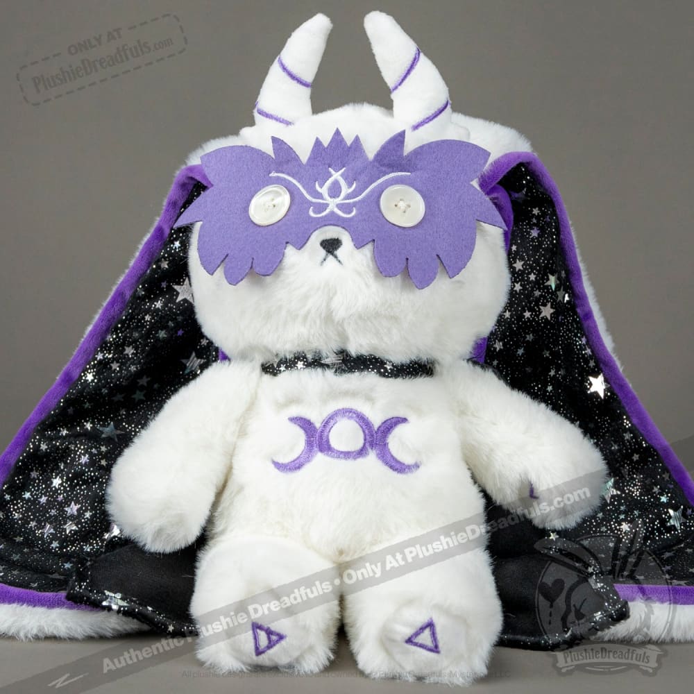 Plushie Dreadfuls White Witch Bunny Stuffed Animal Toy - Soft Cute Plush Bunny for Halloween Decor, Gift Giving & Cuddling