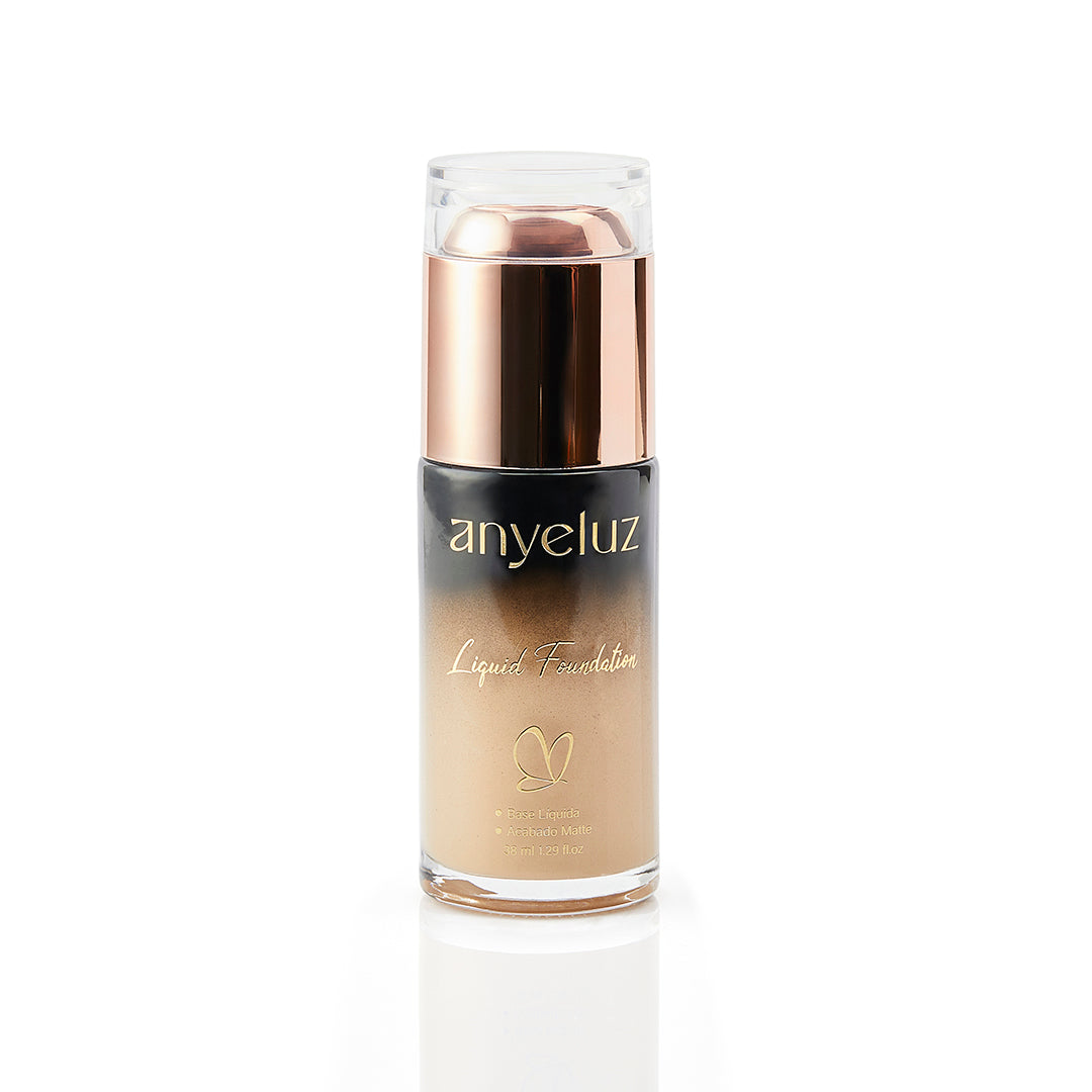 Anyeluz Liquid Foundation - Full Coverage, Oil-Free & Long Lasting Makeup Base for Flawless Skin | Perfect for Daily Wear, Special Occasions & Professional Makeup Looks
