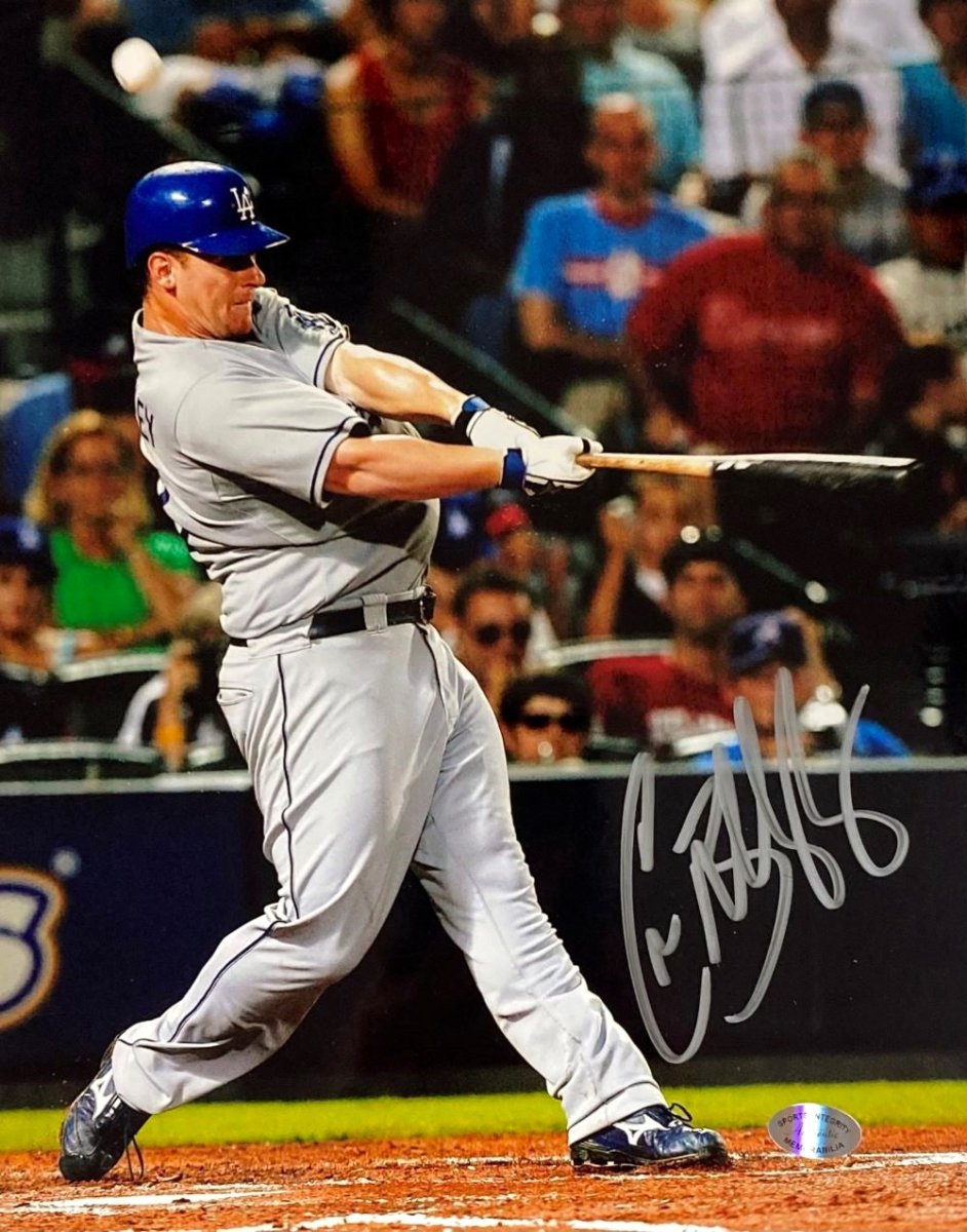 Chad Billingsley Autographed 8x10 Photo - Los Angeles Dodgers Batting Action - Limited Edition Collectible - Perfect for Baseball Fans, Memorabilia Collectors, and Sports Decor
