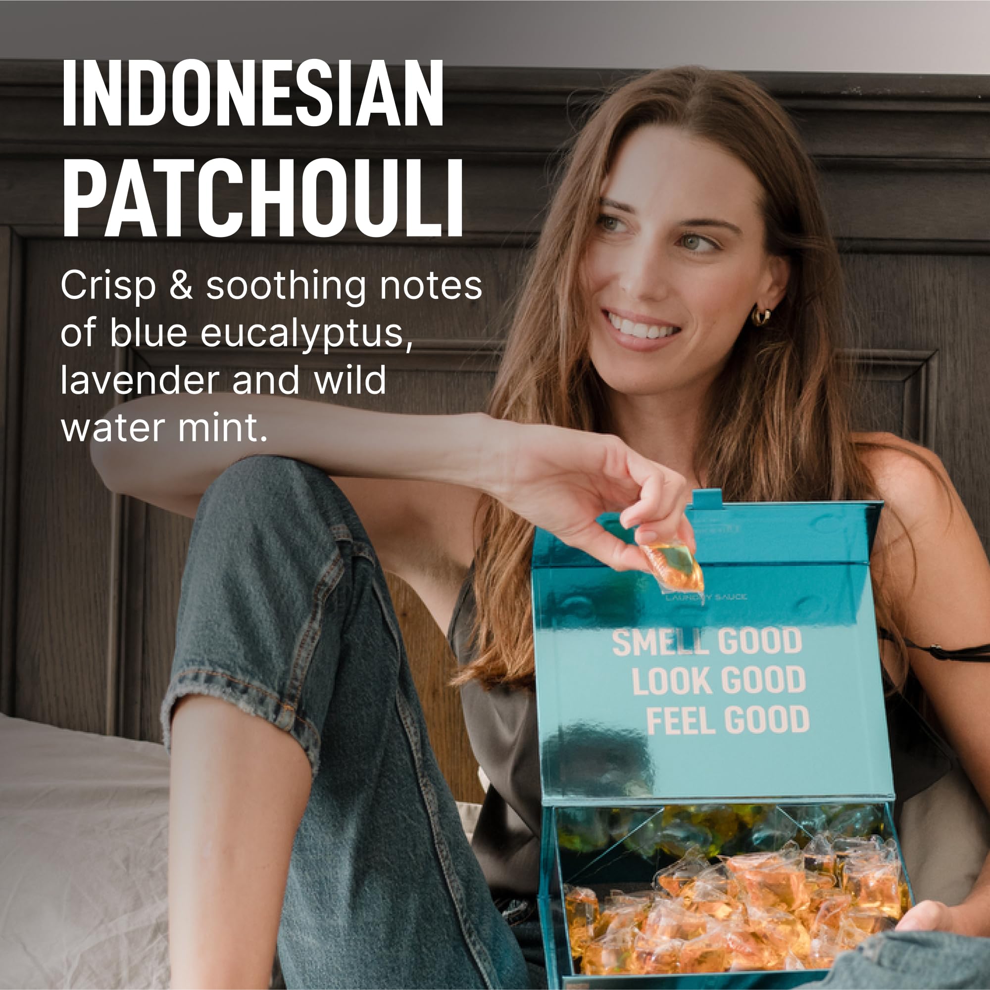 Premium Luxury Scented Laundry Detergent Pods & Scent Booster Bundle - Indonesian Patchouli Fragrance | HE Compatible, Dye-Free | Perfect for Sensitive Skin & High-Efficiency Washers | Ideal for Fresh, Long-Lasting Scent on Clothes, Bedding & Towels