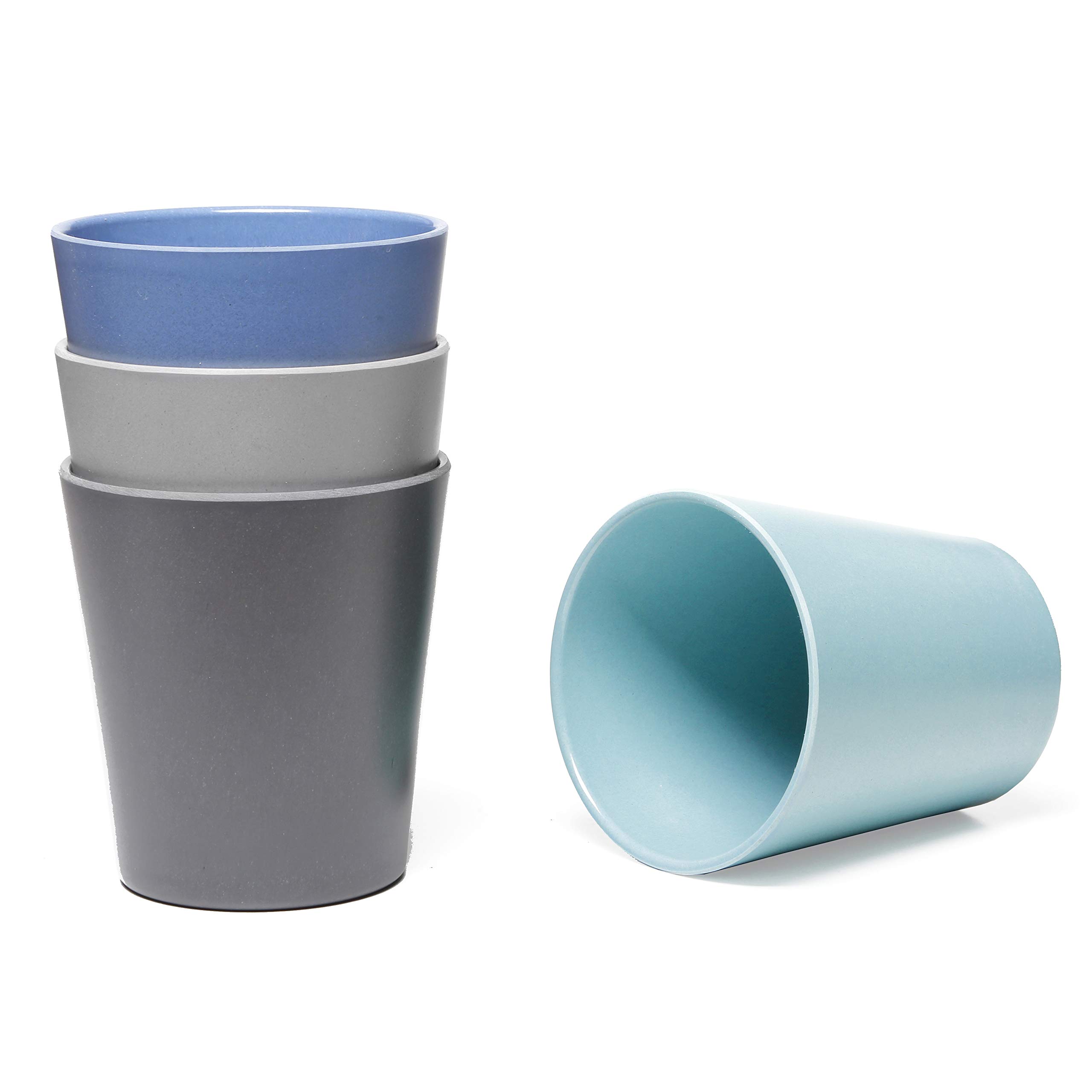 Eco-Friendly Bamboo Drinking Cups for Kids - Set of 4 Reusable 10oz Toddler Cups | BPA-Free, Durable & Safe Dinnerware for Home, School & Outdoor Activities