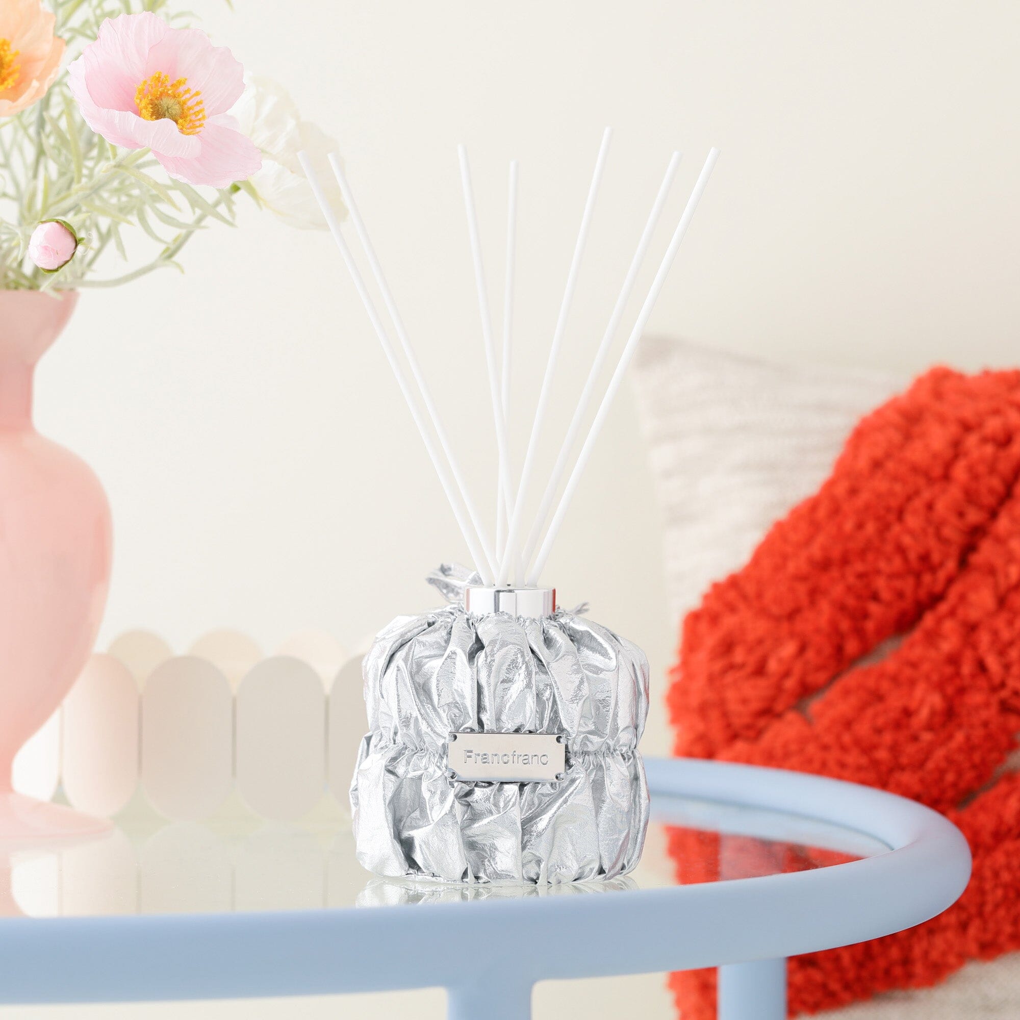 Premium Silver Fragrance Diffuser with Warm Musk Scent - Perfect for Home, Office & Spa Relaxation