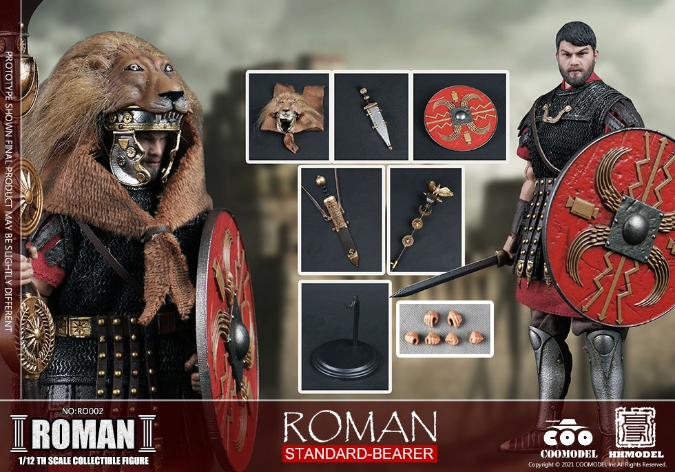 1/12 Scale Roman Standard Bearer Military Figure - Highly Detailed Collectible Model for History Enthusiasts | Perfect for Dioramas, Wargaming & Historical Displays