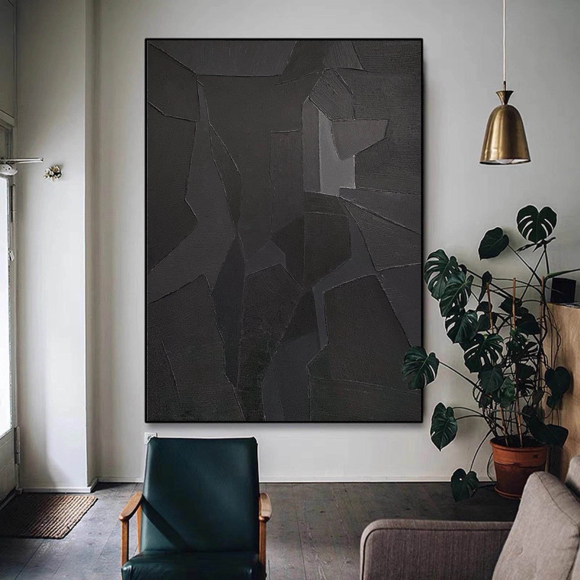 Minimalist Zen Canvas Painting #MZ022 - Modern Abstract Wall Art for Home, Office & Meditation Space Decor