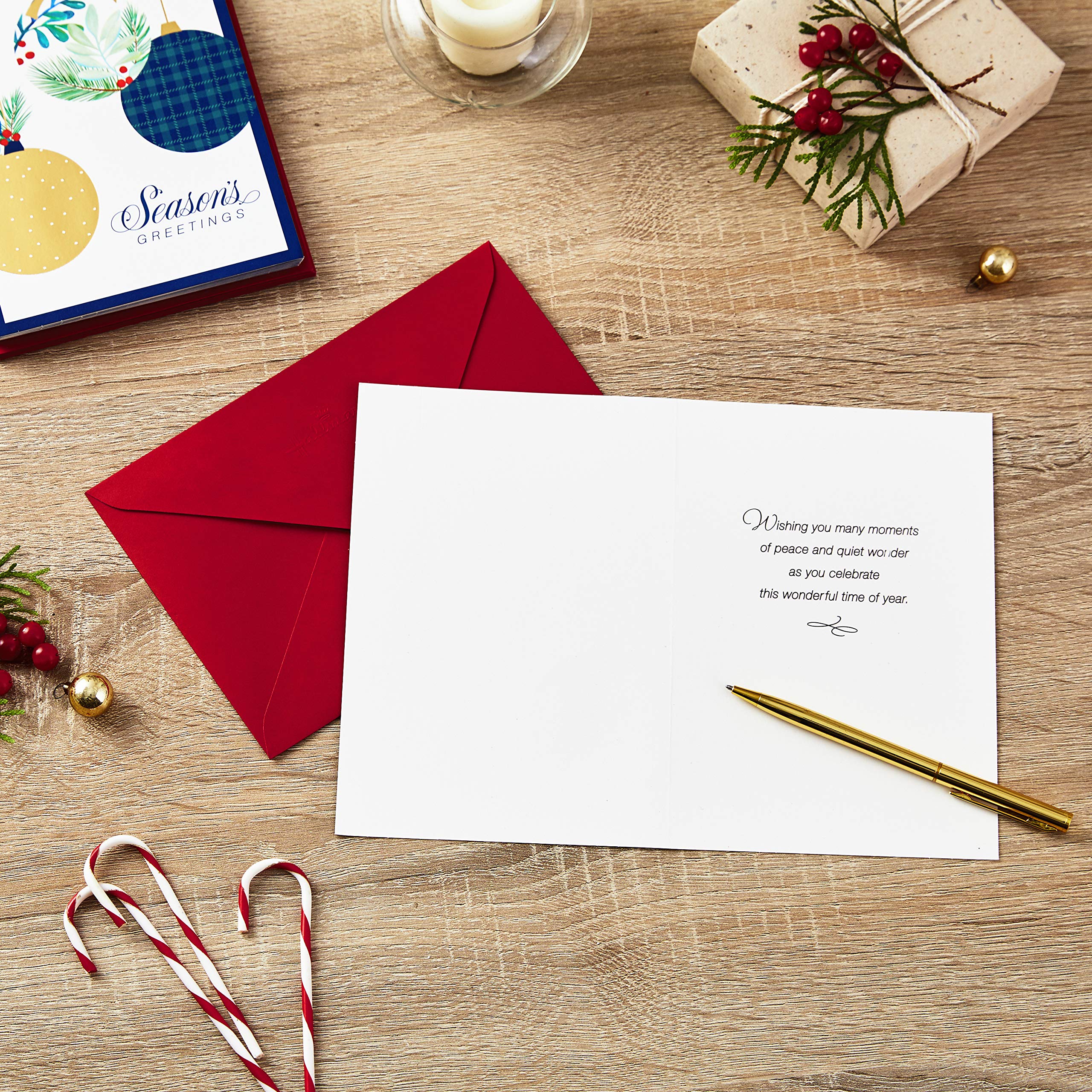 Hallmark Boxed Christmas Cards - Moments of Peace (16 Greeting Cards with 17 Envelopes) | Holiday Greetings, Seasonal Wishes & Festive Correspondence for Family & Friends