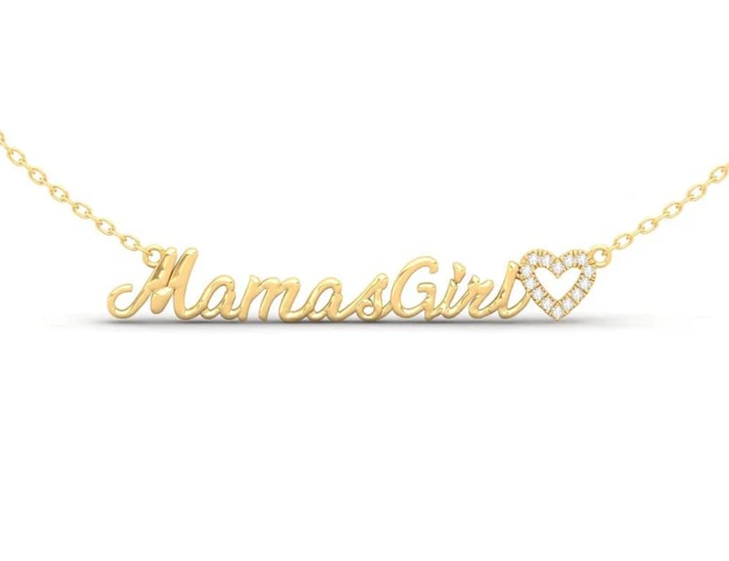 Personalized Name Necklace - 925 Sterling Silver with Natural Diamond Crown & Heart Birthstone Initial Pendant in Yellow/White/Rose Gold | Dainty Custom Jewelry for Women | Perfect Gift for Christmas, Birthday, Anniversary, Valentine's Day, Graduation, Mother’s Day | Great for Wife, Girlfriend, Mom, Sister | Everyday Wear, Date Night, Special Occasions