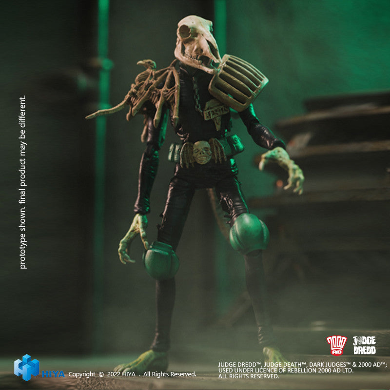 1/18 HIYA 4inch Action Figure - Exquisite Mini Series Judge Dredd Judge Mortis Collectible Toy for Display & Play | Perfect for Comic Fans & Collectors