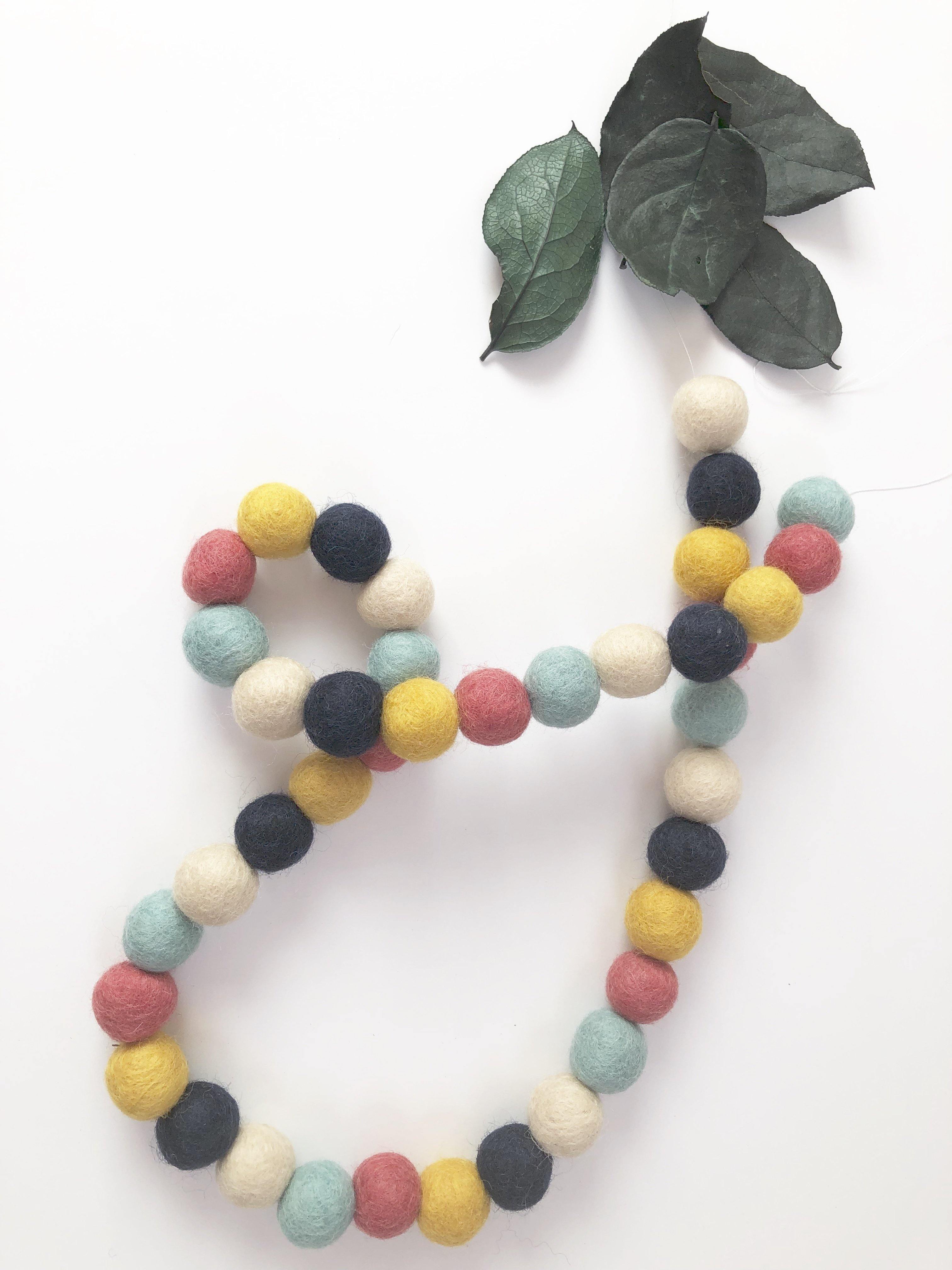 Navy Blue Gold Coral Garland - Elegant Party Decor for Weddings, Baby Showers & Home Decor | Perfect for Christmas, Birthday & Holiday Celebrations
