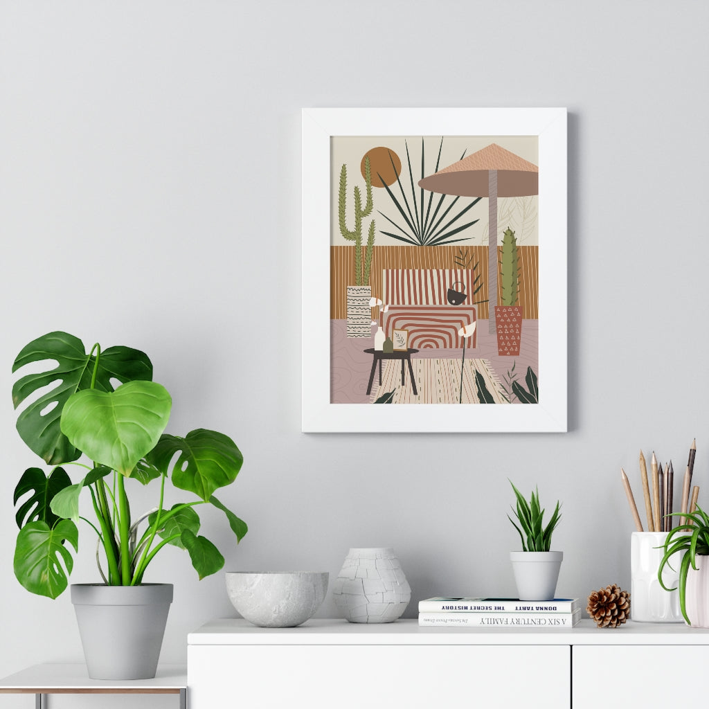 Modern Art Sketch Framed Vertical Poster - Wall Decor for Living Room, Bedroom & Office - Handmade Canvas Painting for Home Decoration