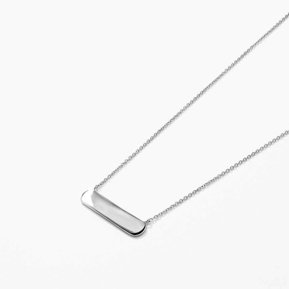 Personalized Engravable Silver Horizontal Bar Necklace - Custom Name Jewelry Gift for Women, Mom, Wife - Perfect for Anniversaries, Birthdays & Special Occasions