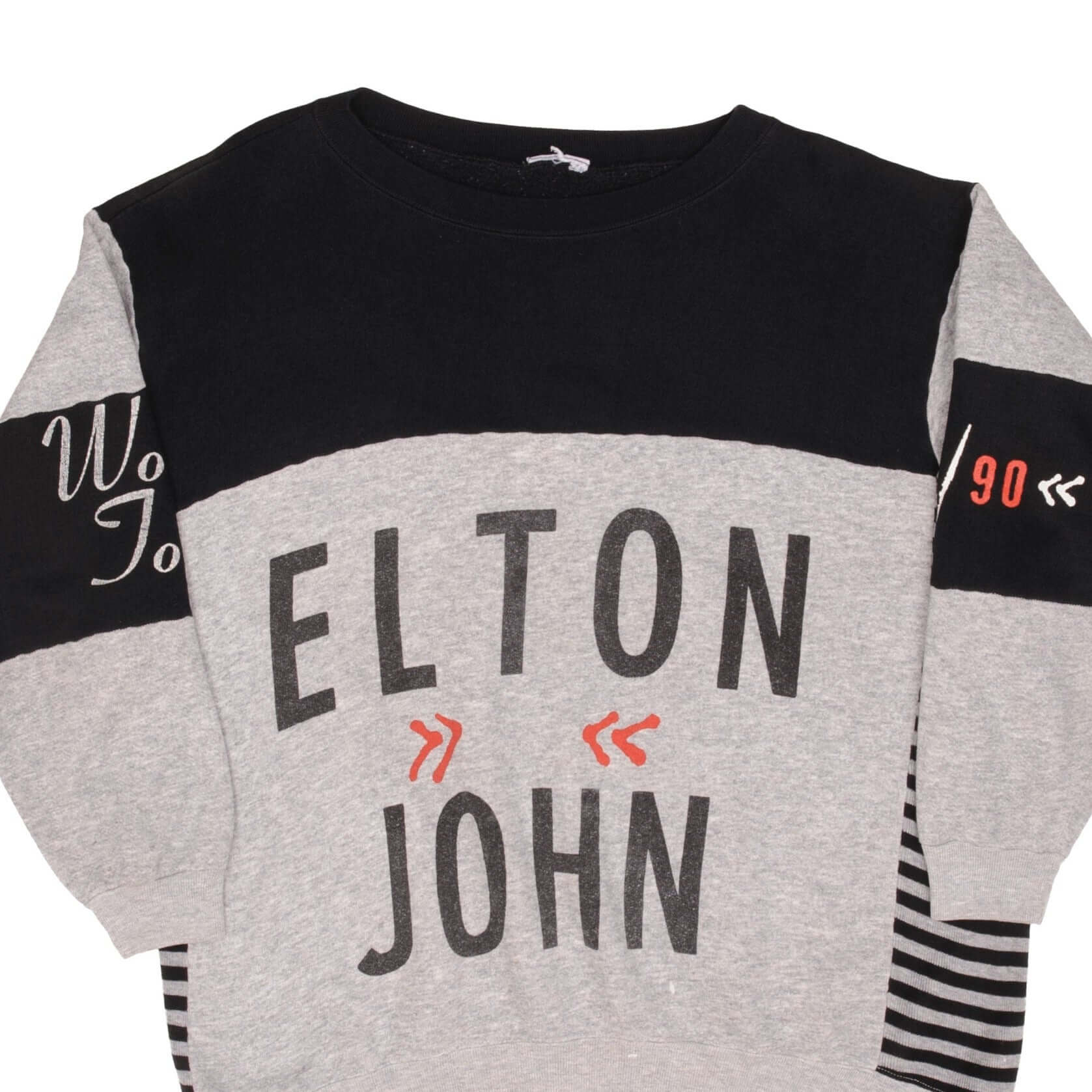 Vintage Elton John 1990-1991 World Tour Sweatshirt - XL Size | Retro Concert Merch for Music Fans & Collectors