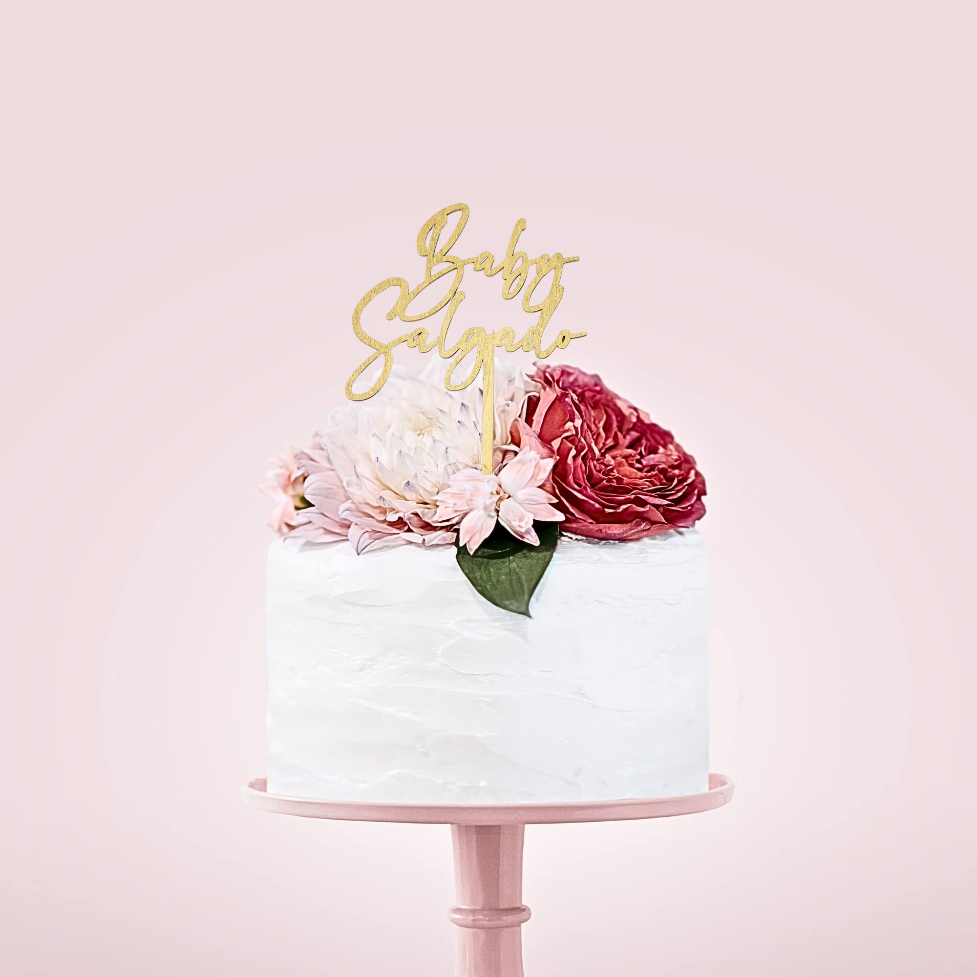 Custom Wooden Baby Shower Cake Topper - Personalized Cake Decorations for Baby Showers, Birthdays & Celebrations | Perfect for Gender Reveals, 1st Birthday & Nursery Decor