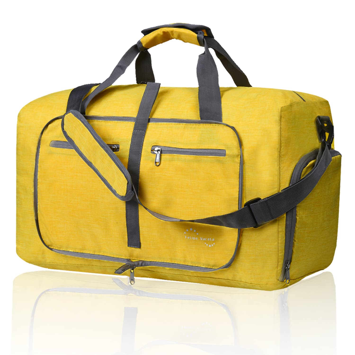 Felipe Varela 40L Duffle Bag with Shoes Compartment & Adjustable Strap - Foldable Waterproof Travel Duffel Bag for Men & Women - Perfect for Gym, Weekend Trips & Outdoor Adventures