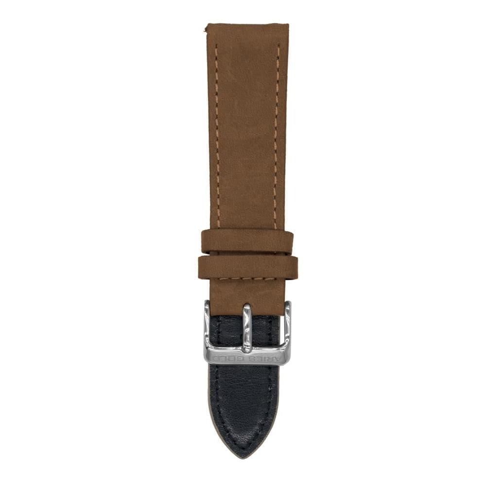 Aries Gold Brown AG L0035 22mm Genuine Leather Watch Strap - Perfect for Casual, Business & Formal Wear