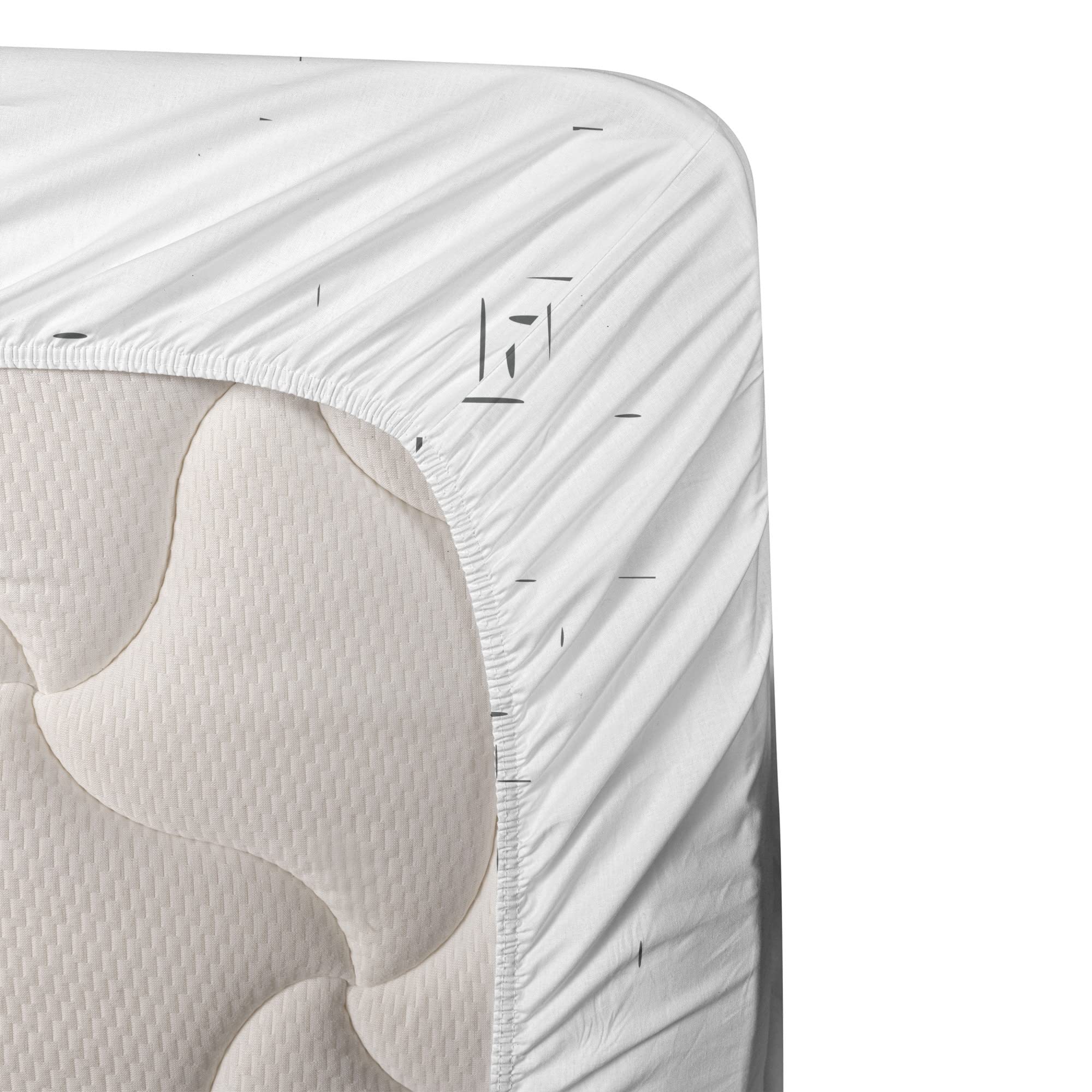 Ambesonne 4-Piece King Sheet Set - Grey & White Arrow Dot Design with 'Be Brave' Inspirational Quote, Soft Bedding for Comfortable Sleep | Perfect for Master Bedroom, Guest Room & Cozy Home Decor