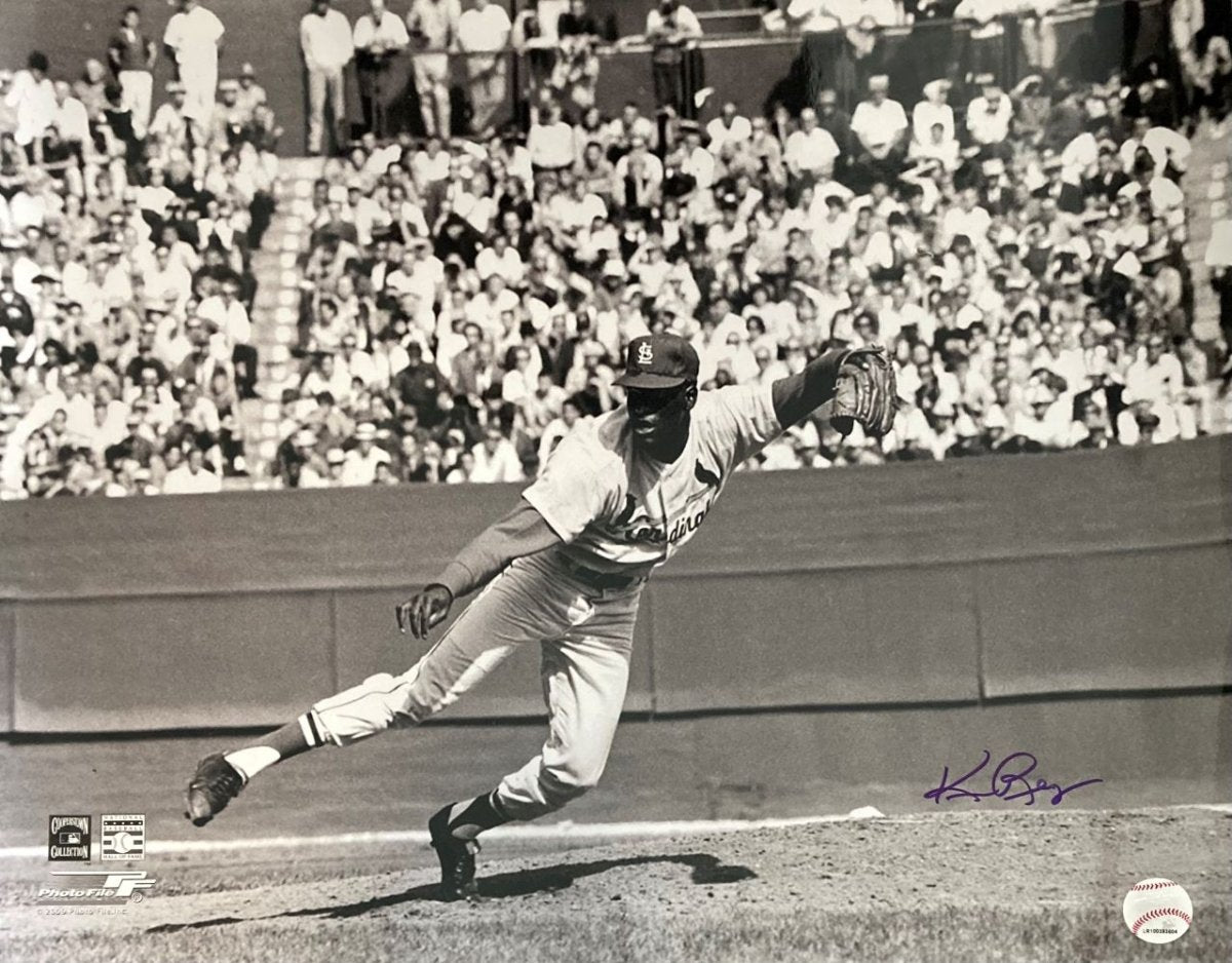 Authentic Bob Gibson 16x20 St. Louis Cardinals Signed Photo by Ken Regan - Perfect for Baseball Memorabilia Collections & Sports Fan Gifts