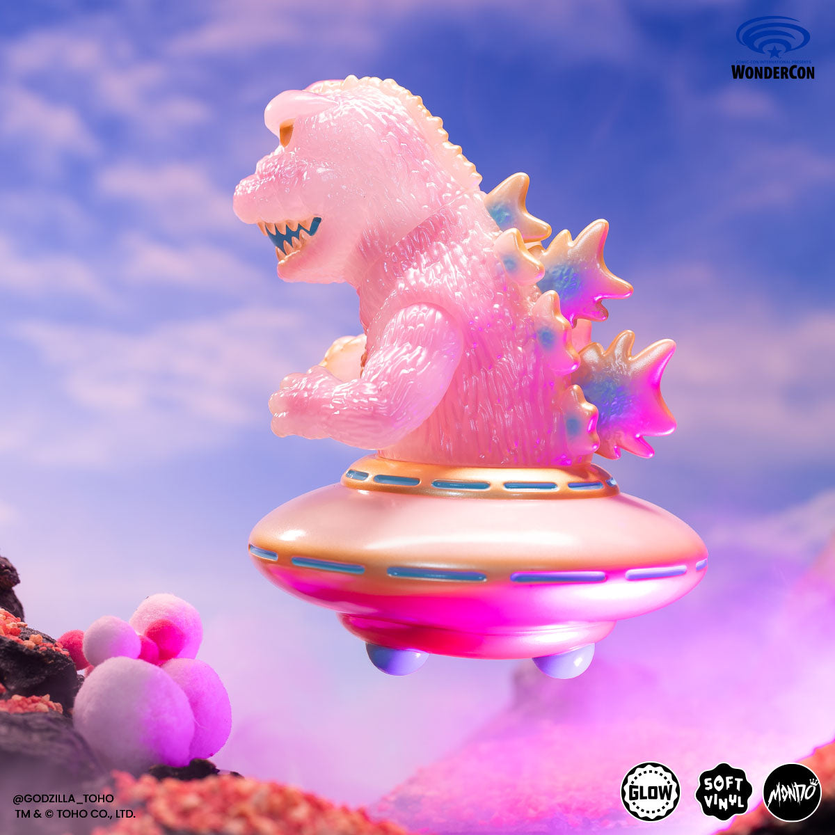 Godzilla UFO Soft Vinyl Figure - Cherry Blossom Limited Edition Collectible Toy for Anime Fans | Perfect for Display, Gifts & Pop Culture Collections