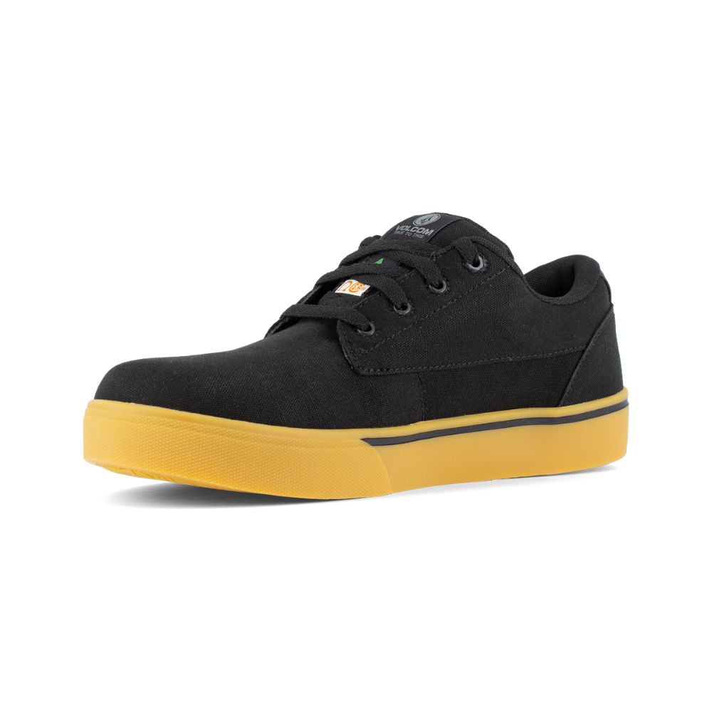 Volcom Unisex Composite Toe Safety CSA Skate Shoe VC30117 - Black/Yellow | Lightweight Work Shoes for Construction, Warehouse & Outdoor Activities