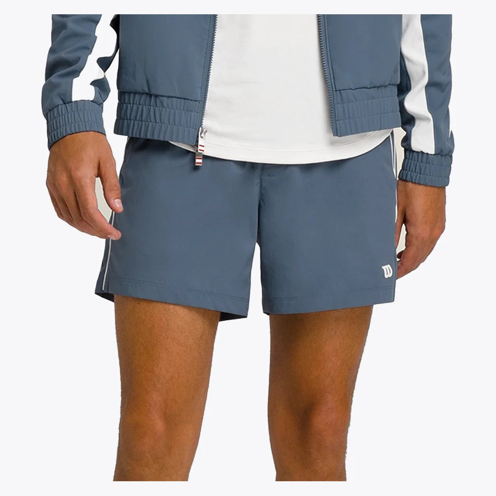 Men's 6-Inch Unlined Volley Tennis Shorts - Breathable Athletic Shorts for Men in Slate Blue | Perfect for Tennis, Running, Gym & Casual Wear