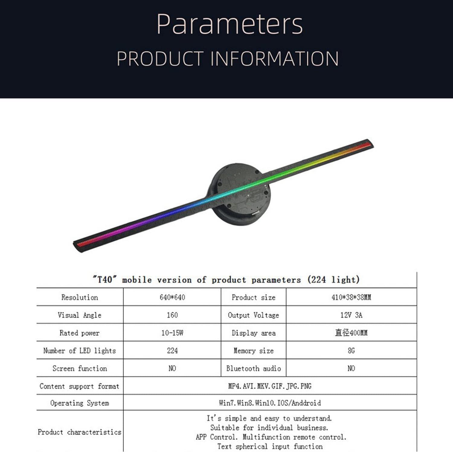 3D Hologram Projector with WiFi & Remote Control - VoOqo LED Holographic Fan Display for Business Advertising, Store Signs, Bars, Events & Exhibitions | Perfect for Retail Displays, Trade Shows & Nightclub Promotions