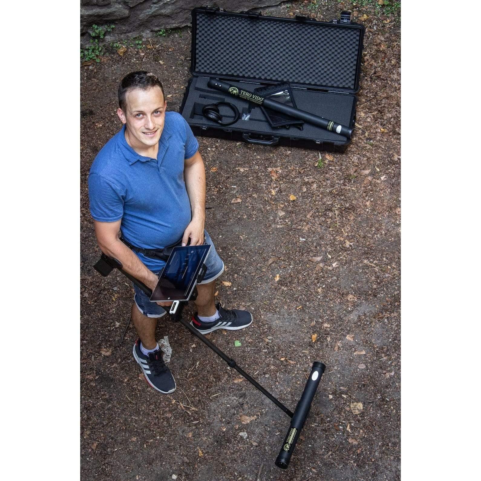 Tero Vido 3D System Basic Plus Metal Detector - Professional Gold Detector with LCD Display & Waterproof Coil for Treasure Hunting, Beach, Park & Field Exploration