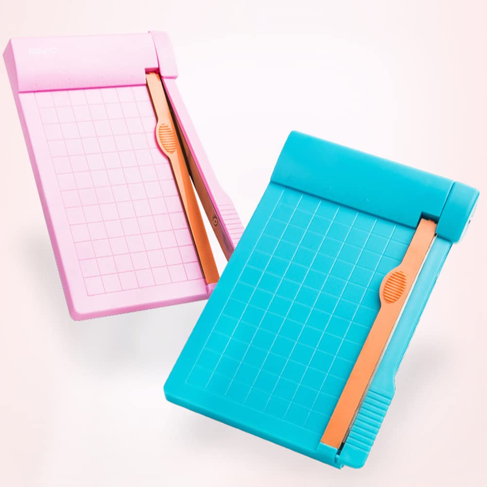 Portable Guillotine Paper Cutter - Mini Stack Paper Trimmer for Crafts, Photos, Cards & Office Supplies | Perfect for Scrapbooking, Card Making & School Projects | Home, Office & Classroom Use