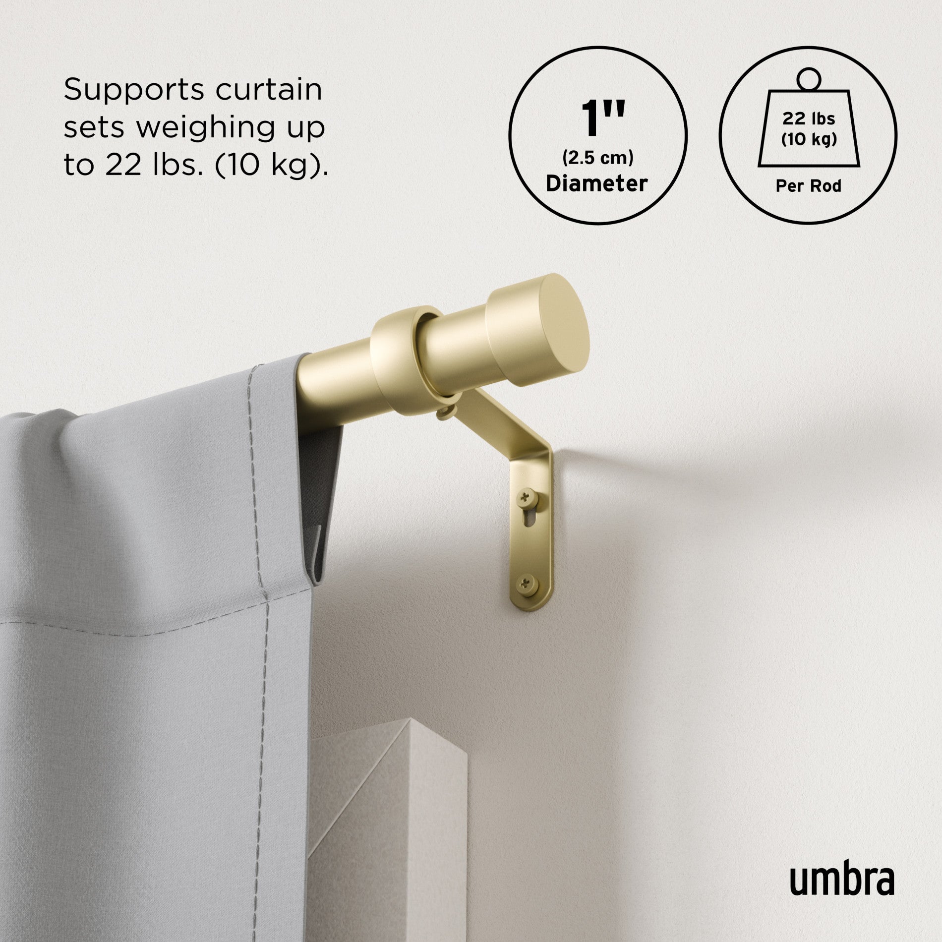 Premium Cappa Curtain Rod - Adjustable Heavy Duty Drapery Rod for Windows, Black Finish - Perfect for Living Room, Bedroom & Home Decor