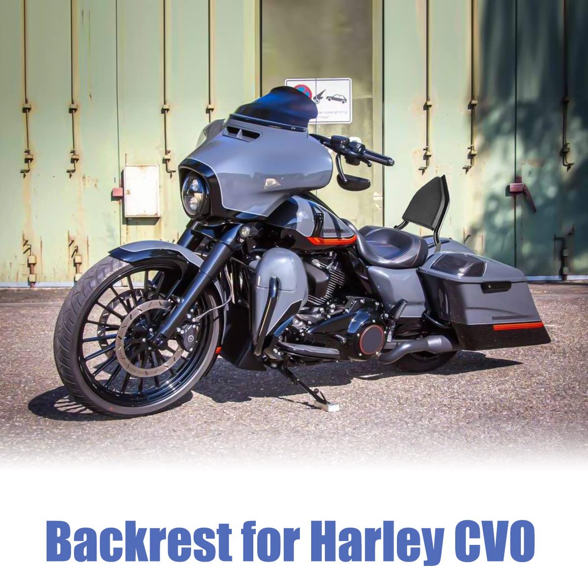 Harley CVO Road Glide Street Touring Road King Sissy Bar Backrest (2009-2023) - Detachable Rear Passenger Backrest Cushion Pad - Black | Comfortable Support for Long Rides & Highway Cruising