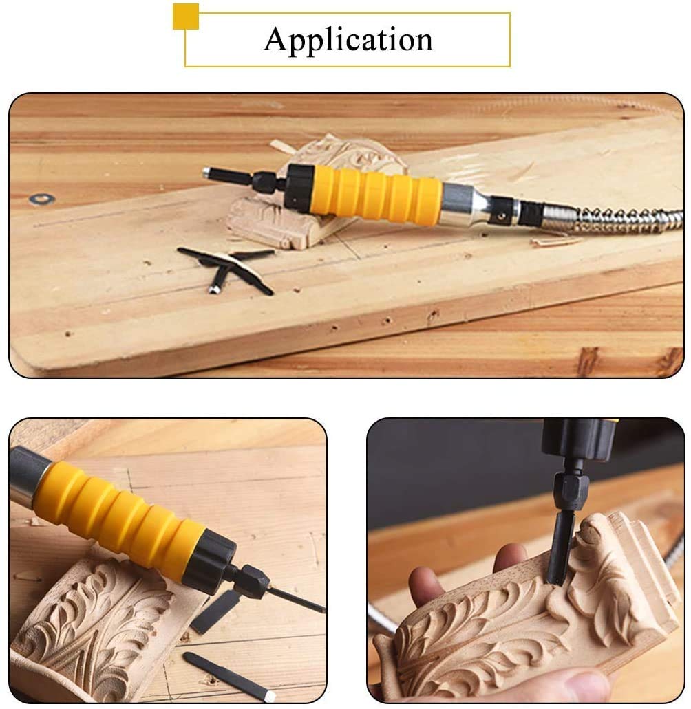 YUCHENGTECH 1280W High-Power Electric Wood Chisel Carving Tool - 28000 RPM Professional Woodworking Chisel with 110V for DIY, Furniture Making & Art Carving - Perfect for Wood Sculpting, Engraving & Home Renovation Projects