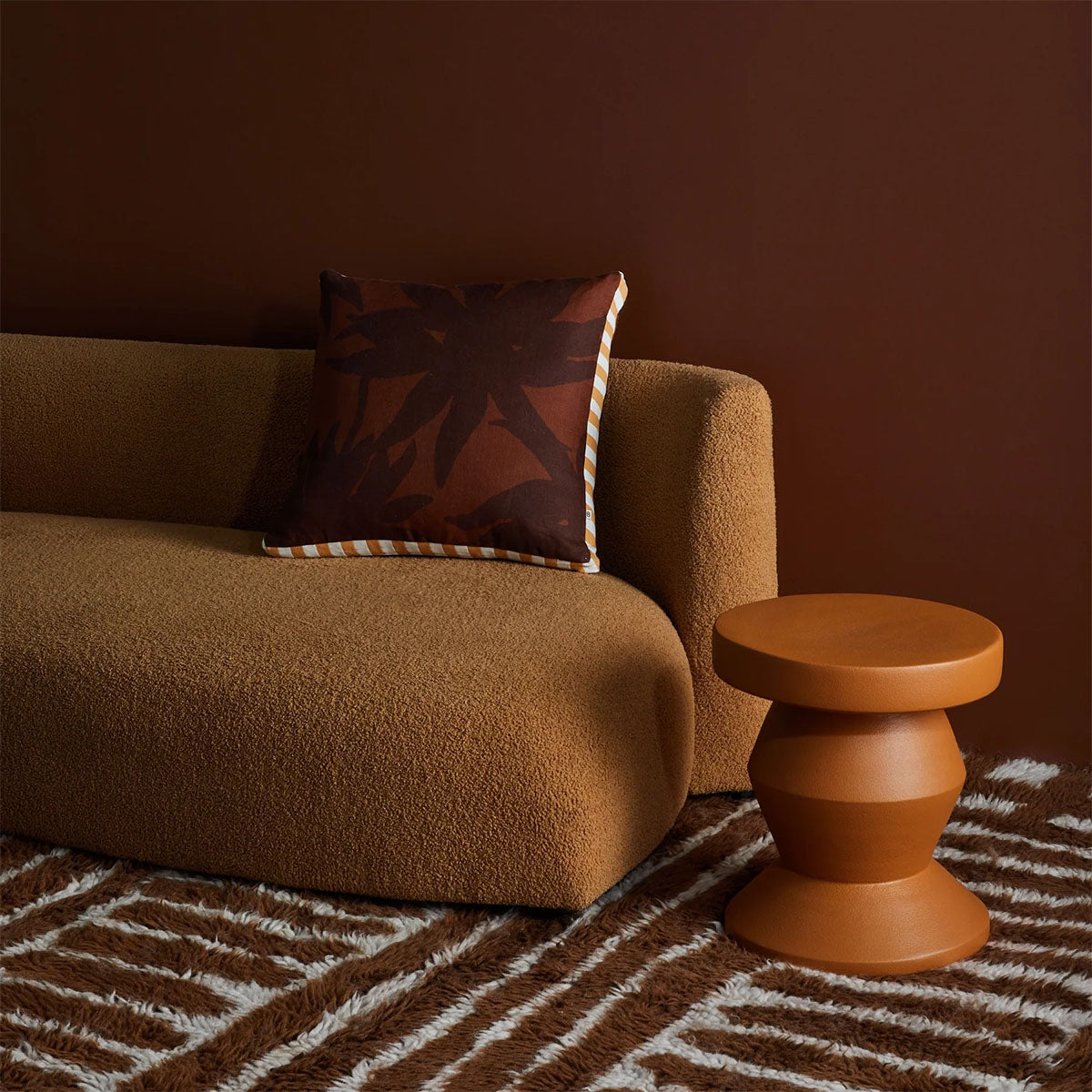 Premium Fleur Chocolate Cushion - Soft Decorative Throw Pillow for Sofa, Bed & Home Decor - Perfect for Living Room, Bedroom & Cozy Spaces