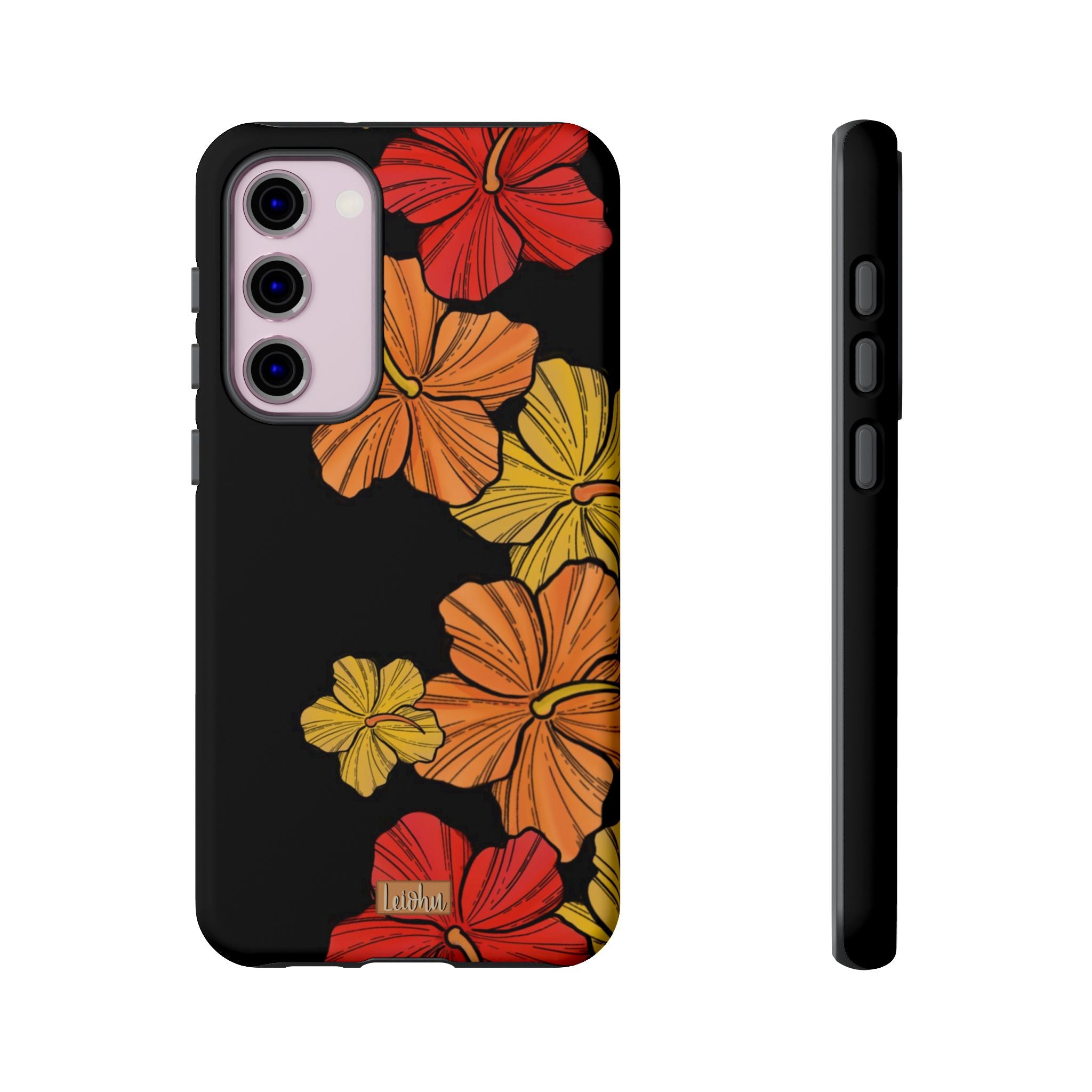Vintage Hibiscus Pattern Samsung Galaxy Phone Case - Stylish Protective Cover for Galaxy S21/S20/S10/Note 20 - Perfect for Everyday Use, Travel & Gifting