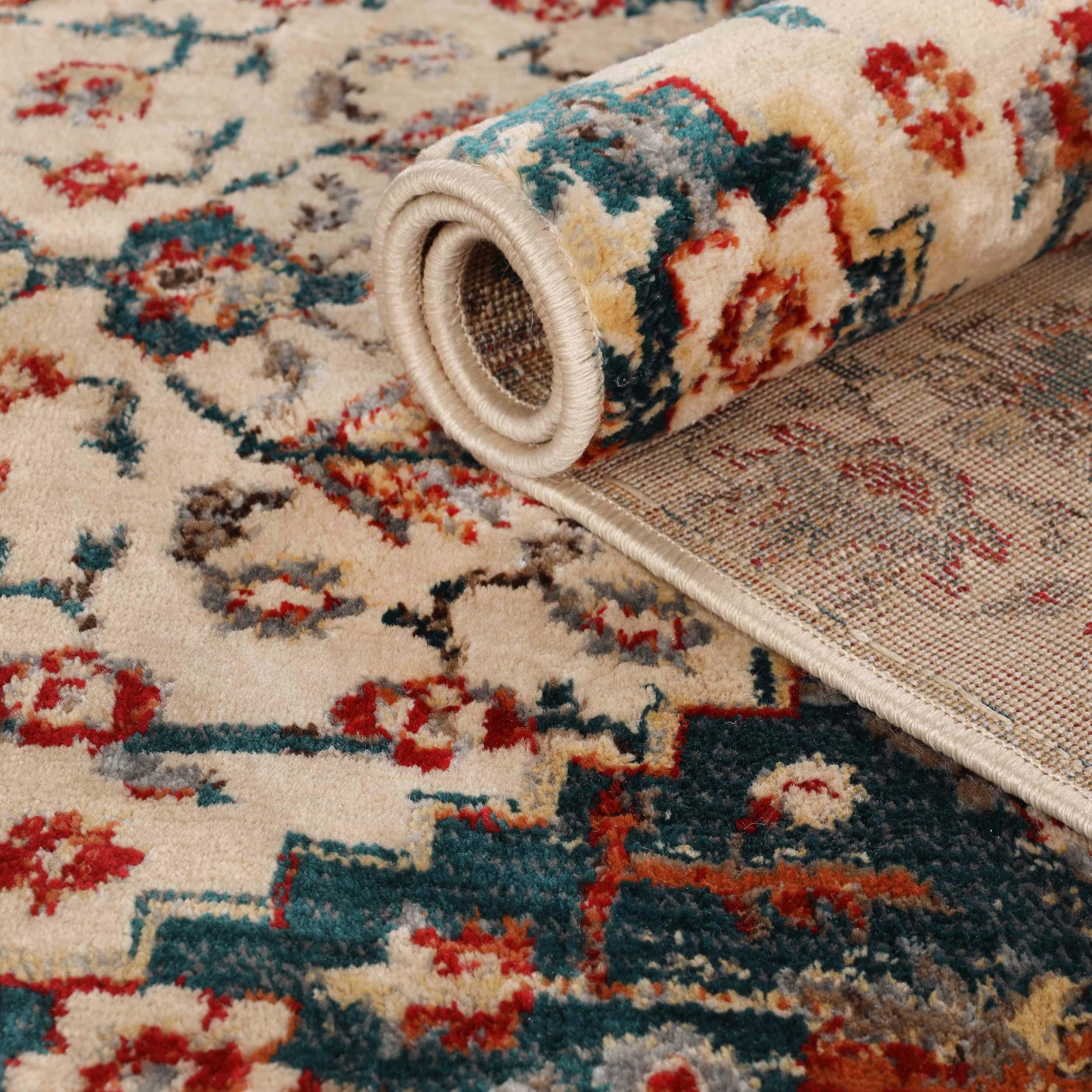 Leena Tribal Medallion Traditional Indoor Area Rug or Runner - Handwoven Bohemian Decor for Living Room, Bedroom & Entryway