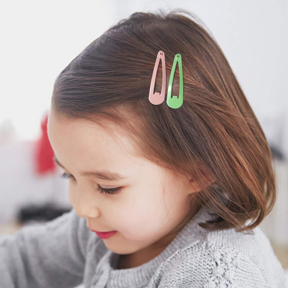 INHEAVEN 20 Pcs Snap Hair Clips for Girls - Premium Non-Slip Metal Hair Barrettes for Toddlers & Kids (2 Inch, 10 Colors) - Perfect for School, Parties & Daily Hair Styling