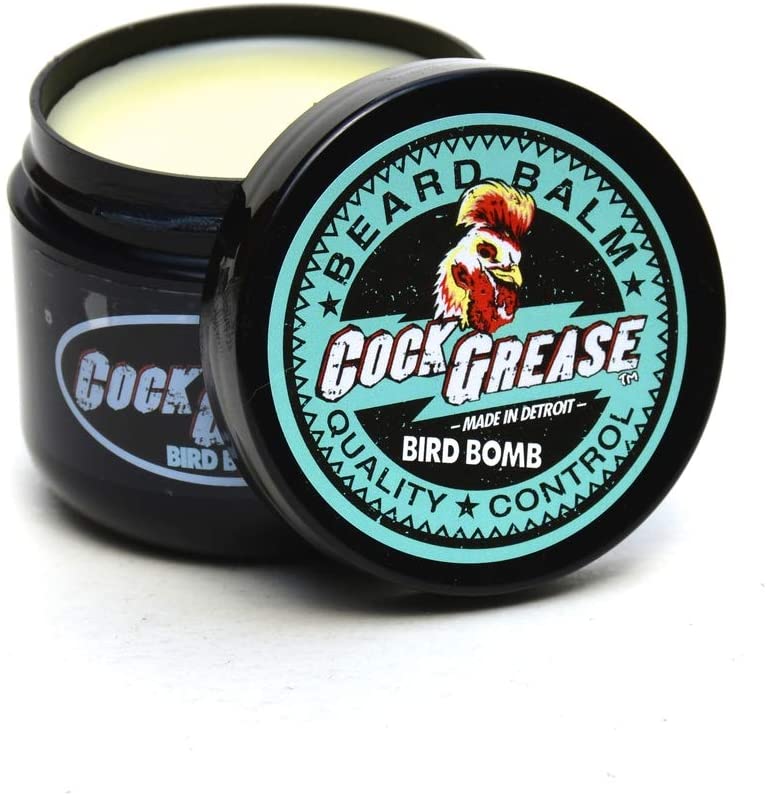 Premium Cock Grease Bird Bomb Beard Balm - 50g Natural Grooming Wax for Men - Styling, Conditioning & Taming Facial Hair - Perfect for Daily Use & Special Occasions
