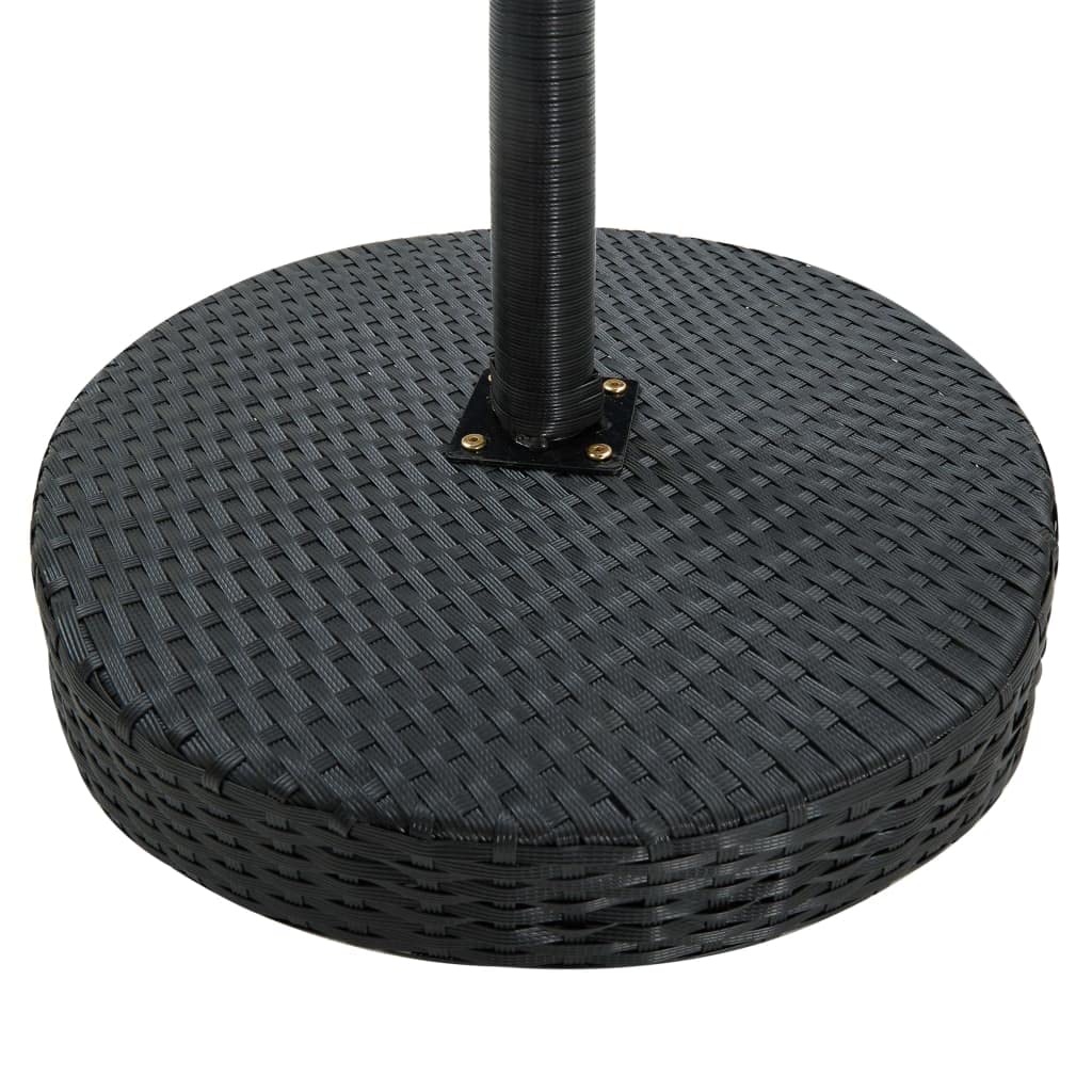 Black Wicker Patio Dining Table 23.8