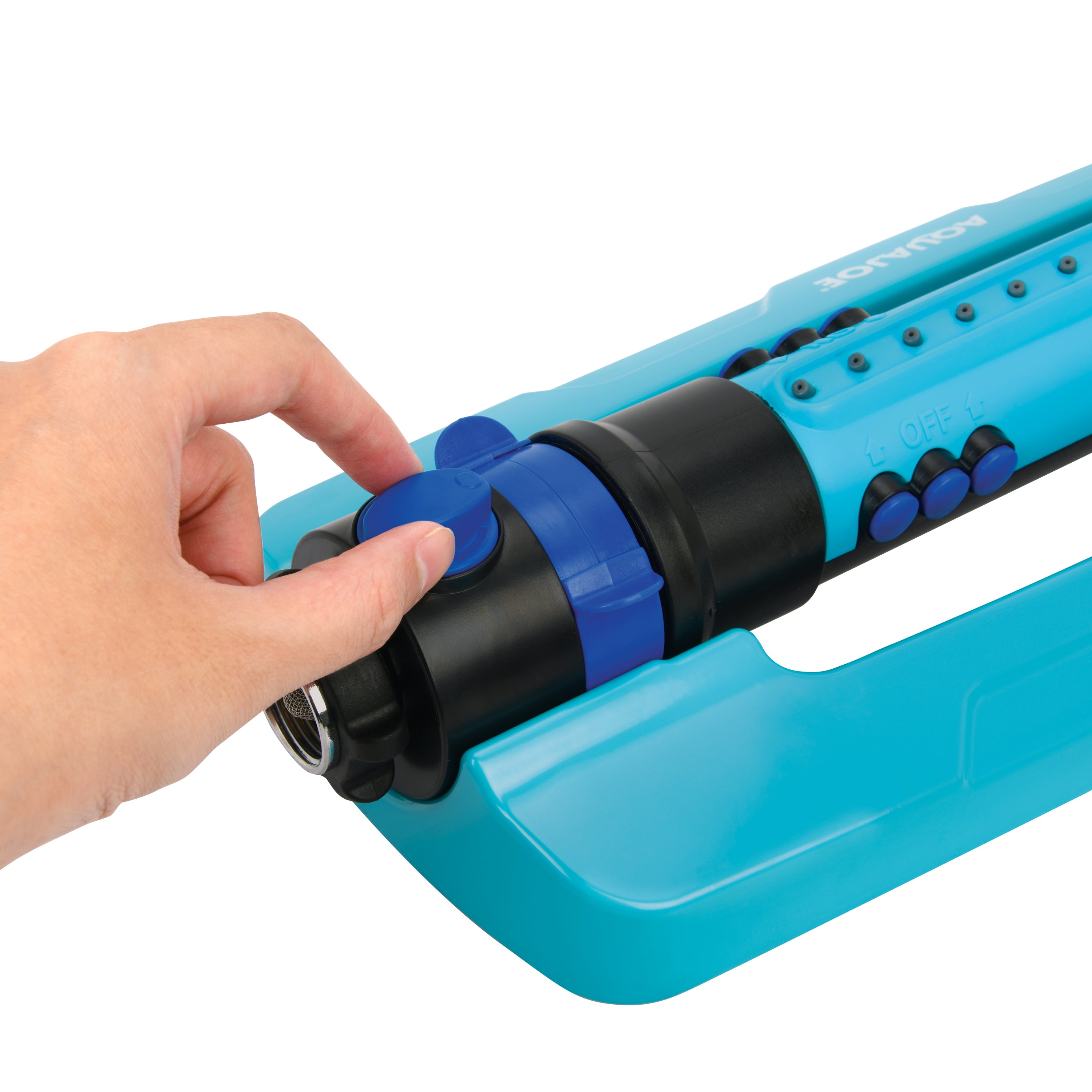 Aqua Joe AJ OMS18 TRB Heavy-Duty Metal Base Oscillating Lawn Sprinkler - Adjustable Water Coverage up to 4500 sq ft | Perfect for Large Yards, Gardens & Landscaping