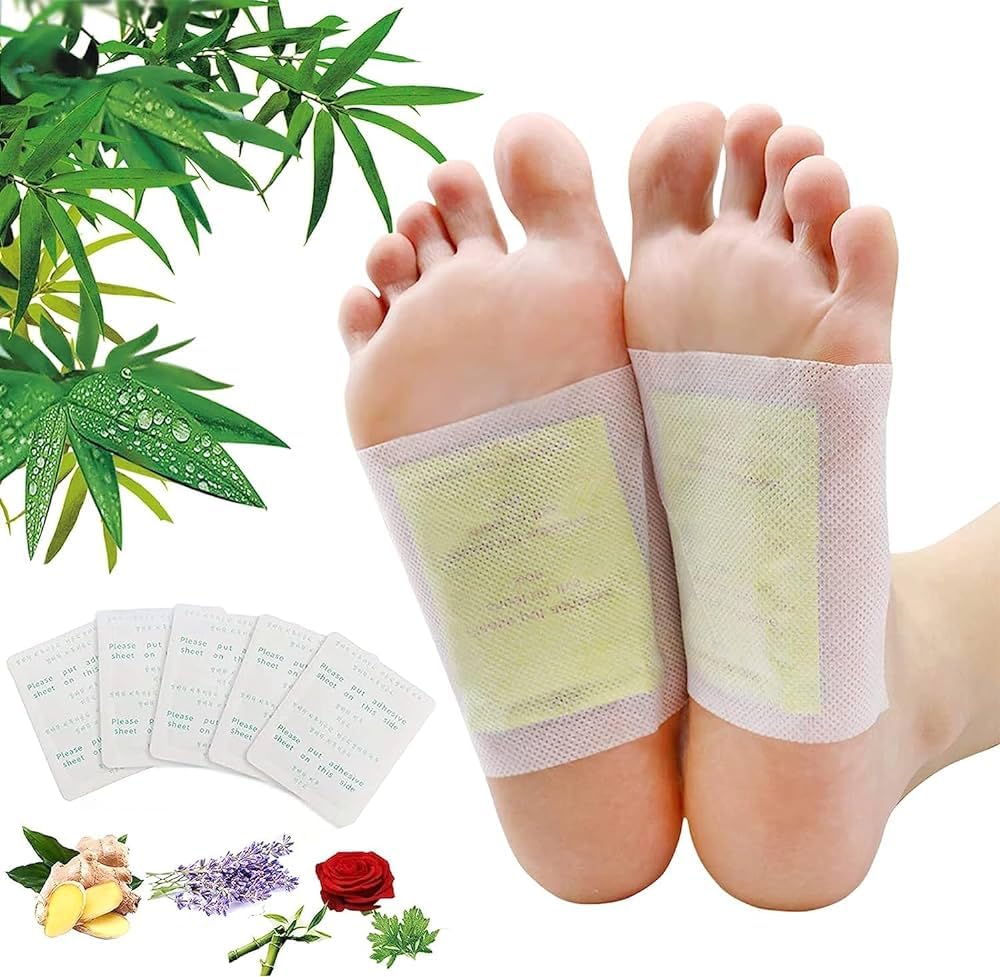 ENJOYMART Premium Detox Foot Patches - Natural Toxin Removal & Stress Relief for Better Sleep, 10 Pads per Box | Perfect for Nighttime Use, Travel & Post-Workout Recovery