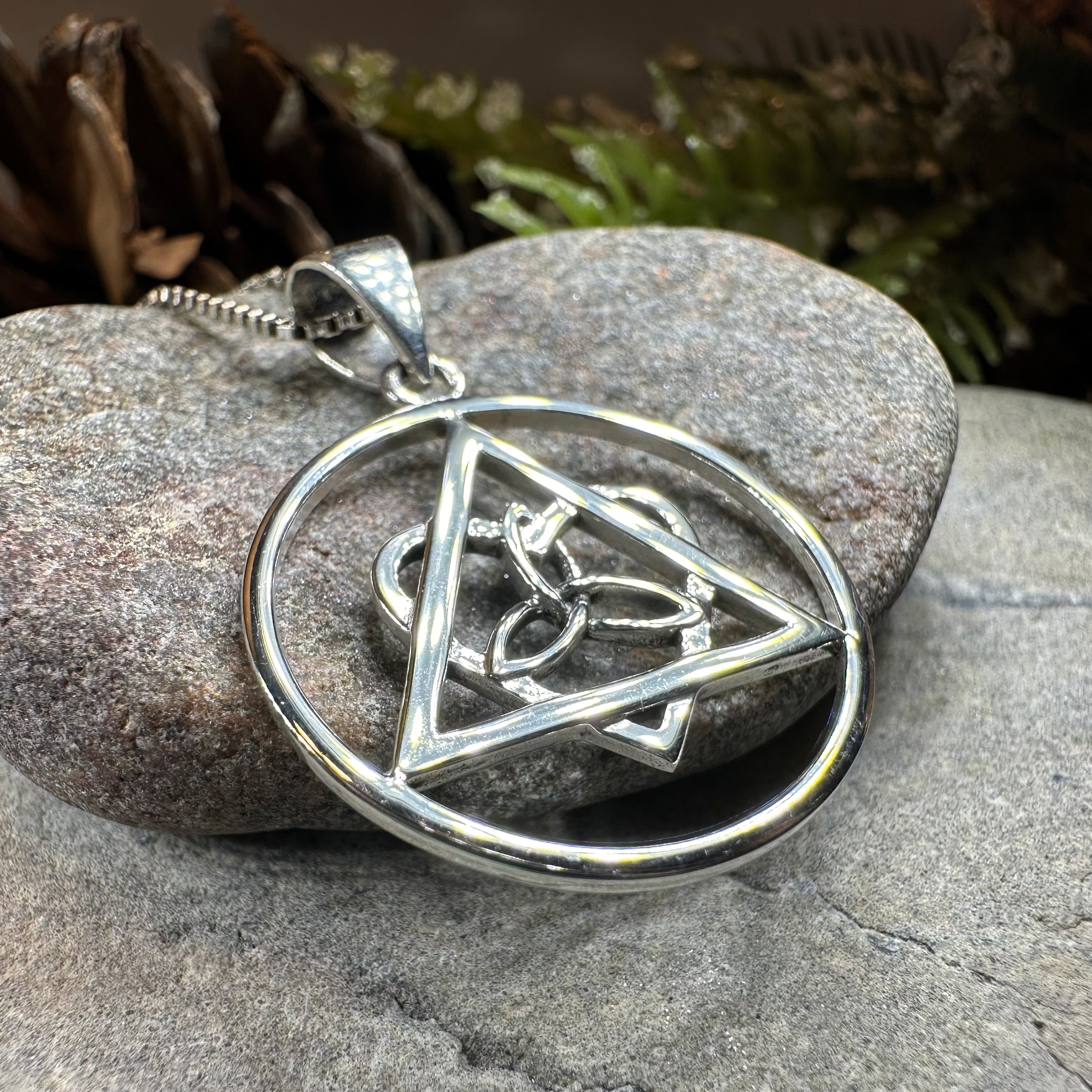 Celtic Trinity Knot AA Sobriety Necklace - Stainless Steel Recovery Jewelry for Women & Men - Inspirational Sobriety Gift for 12 Step Programs, Addiction Recovery & Spiritual Healing