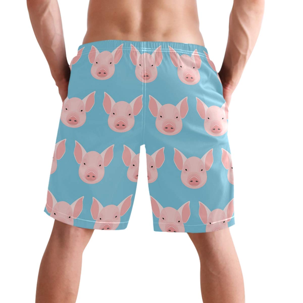 **Visesunny Men's Quick Dry Swim Trunks with Mesh Lining & Pockets - Beach, Surfing, Swimming & Pool Shorts for Active Water Sports & Summer Vacations**