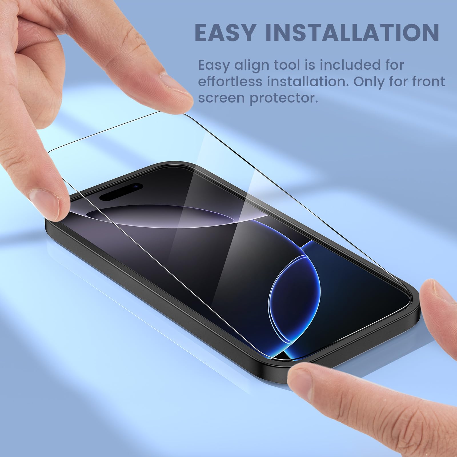 Maxdara 6-in-1 Screen Protector Kit for iPhone 16 Pro Max (6.9 Inch) - 2 Pack Back Protector, 2 Pack Front Screen Protector & Camera Lens Protector - 9H Hardness, Ultra HD, Anti-Scratch - Perfect for Work, Travel and Outdoor Activities