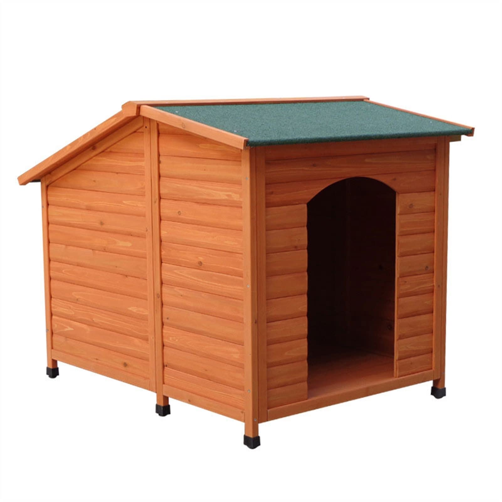 Small Wooden Dog House with Door - Waterproof Indoor & Outdoor Pet Shelter for Dogs & Cats - Perfect for Backyard, Patio, or Indoor Pet Comfort